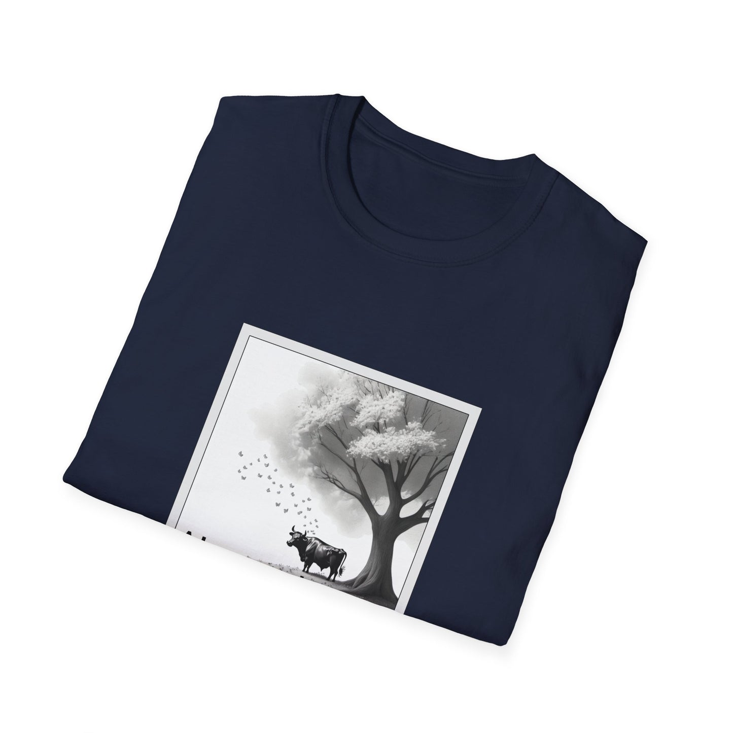 Aberrant Poly Blend Crew Neck T-Shirt - Ferdinand the Bull
