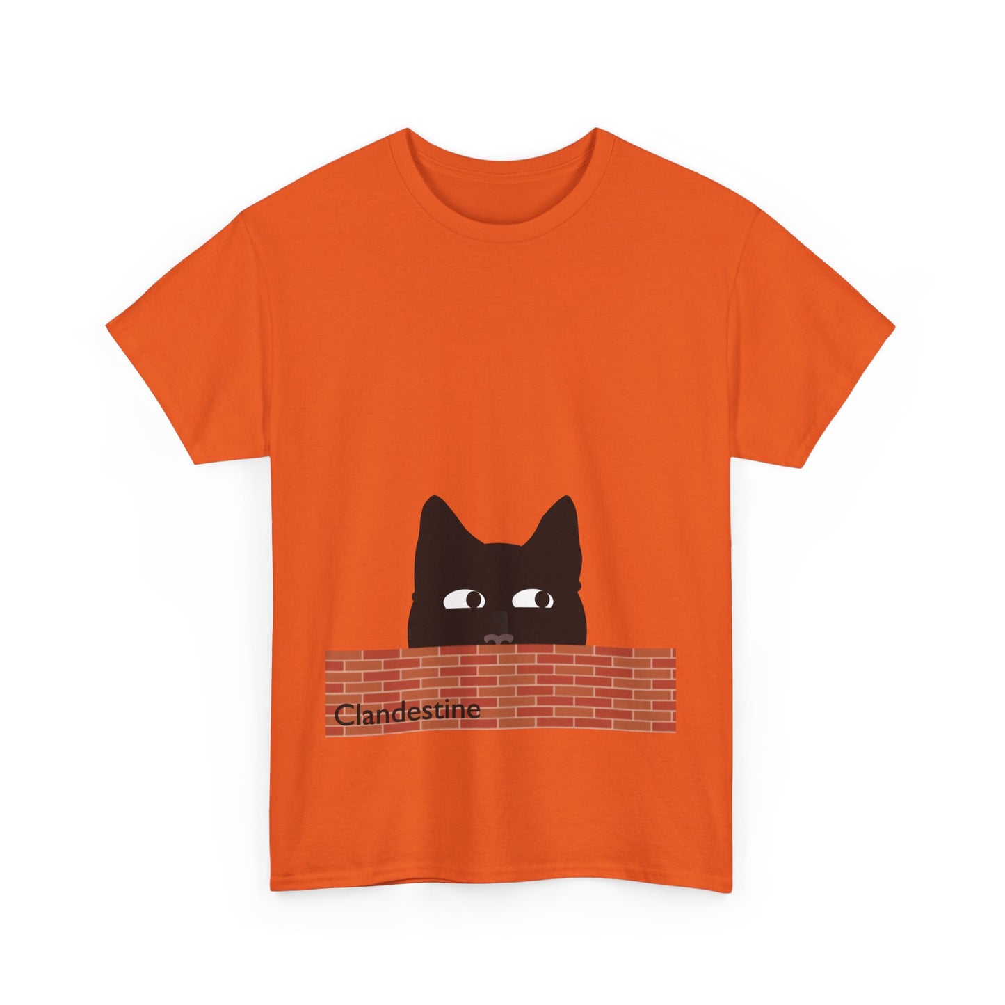 Clandestine Ca t Heavy Cotton Crew Neck Tee