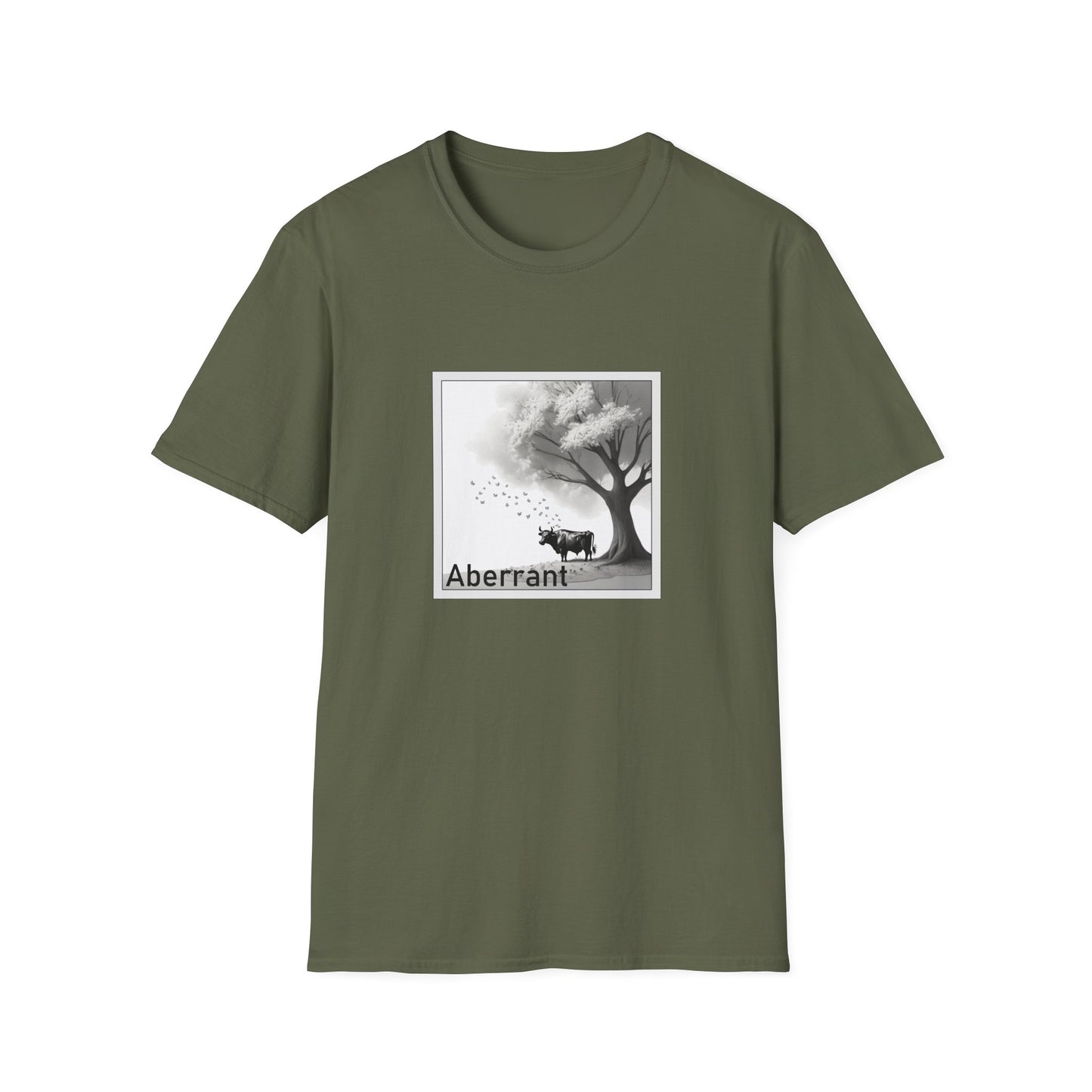 Aberrant Poly Blend Crew Neck T-Shirt - Ferdinand the Bull