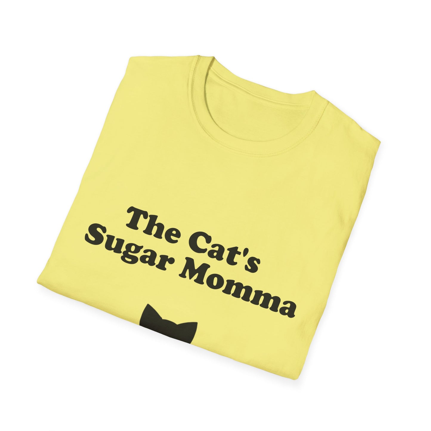 The Cat's Sugar Momma Poly Blend Crew Neck T-Shirt - Perfect for Cat Lovers