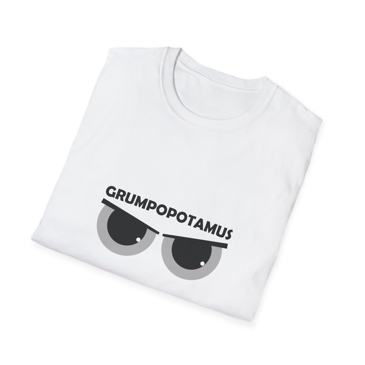 Grumpy Grumpopotamus Poly Blend Crew Neck T-Shirt