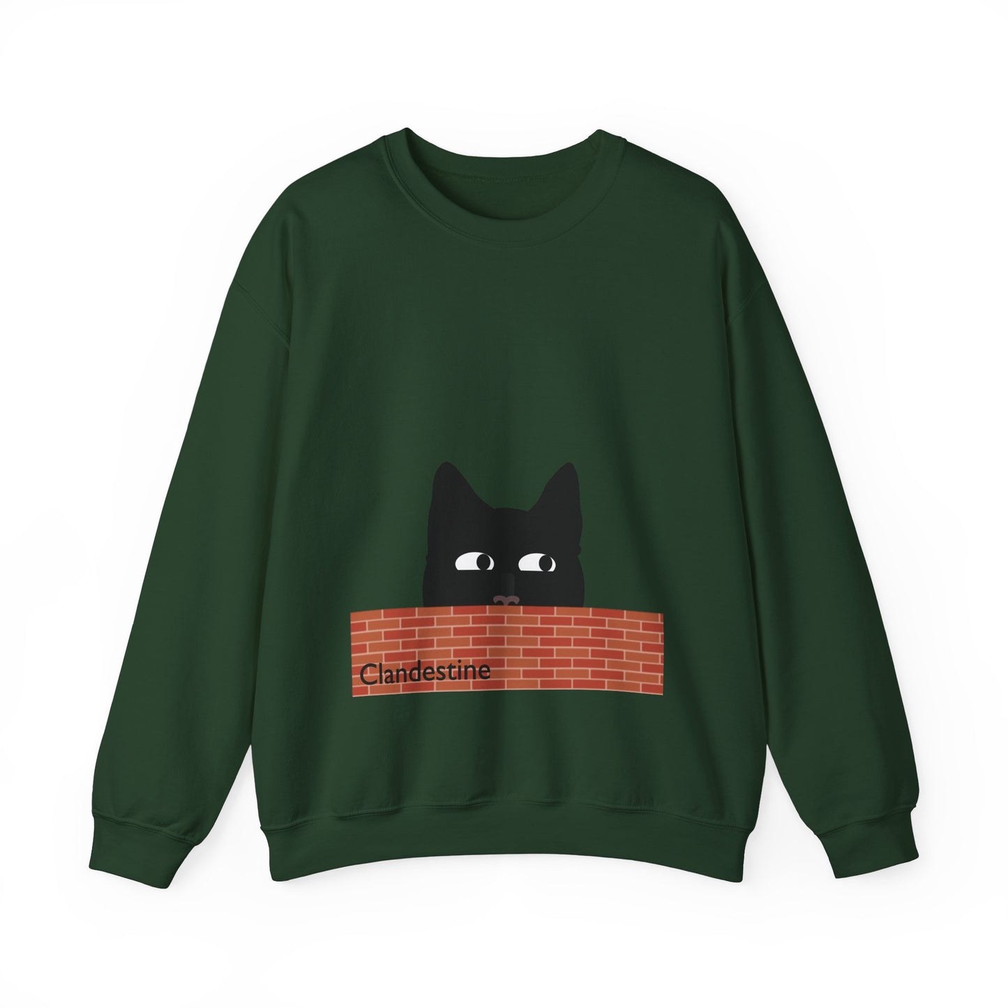 Clandestine Cat Crewneck Sweatshirt