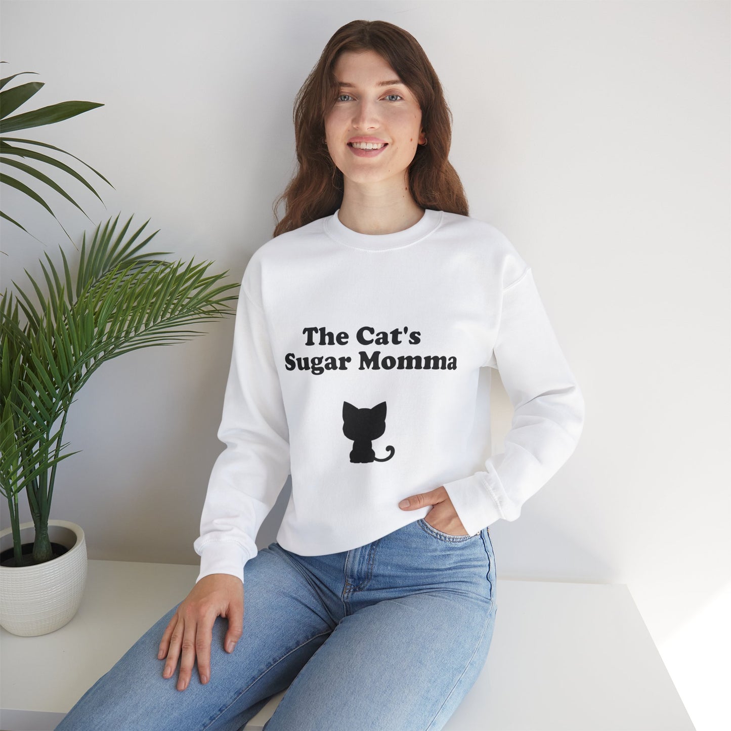 The Cat's Sugar Momma Crewneck Sweatshirt - Perfect for Cat Lovers