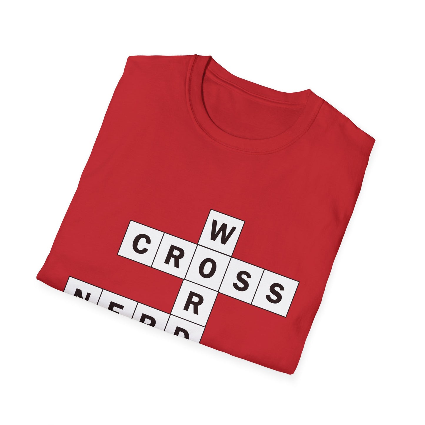 Crossword Nerd Poly Blend Crew Neck T-Shirt - Perfect for Word Game Lovers