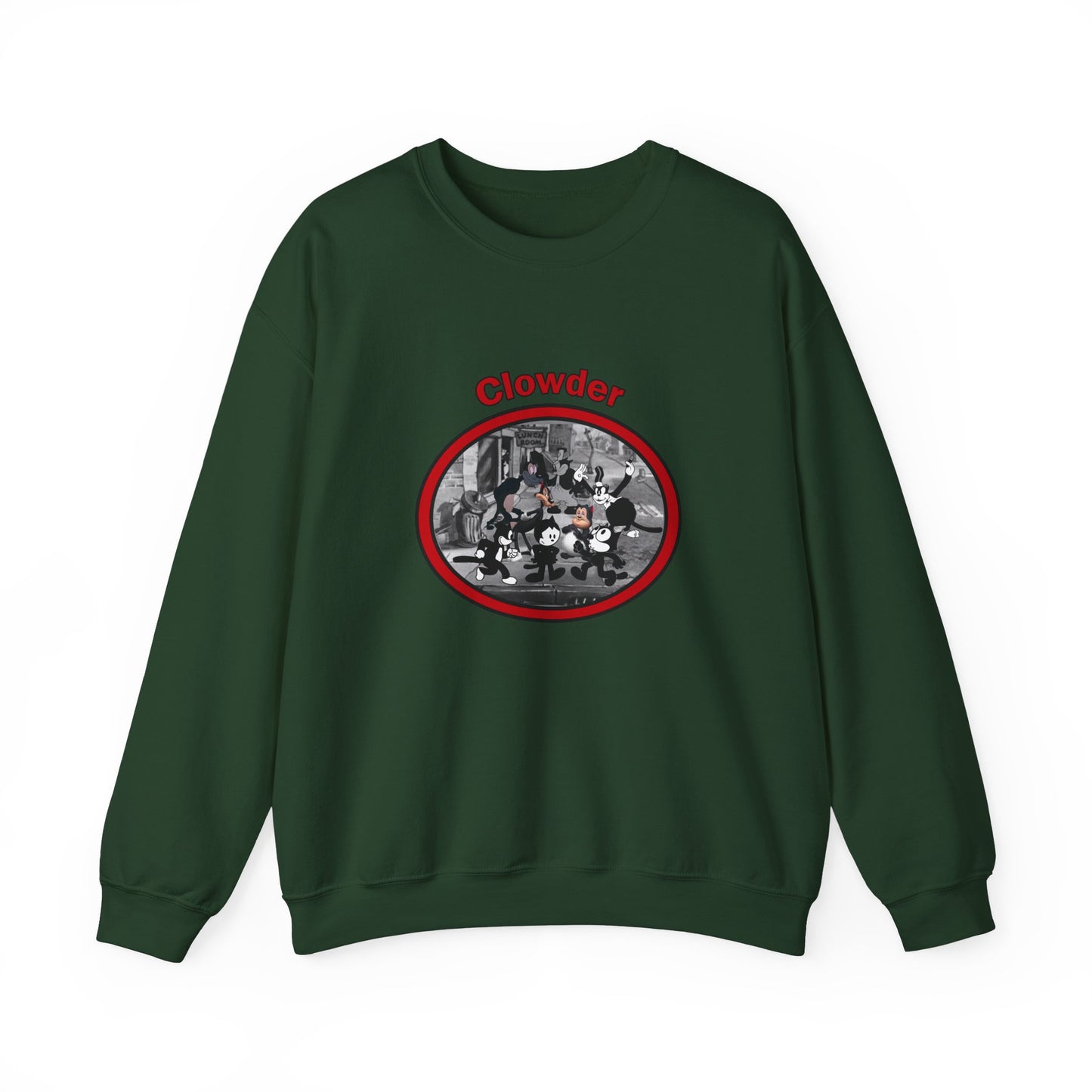 Clowder Crewneck Sweatshirt - Cozy Pullover with vintage design