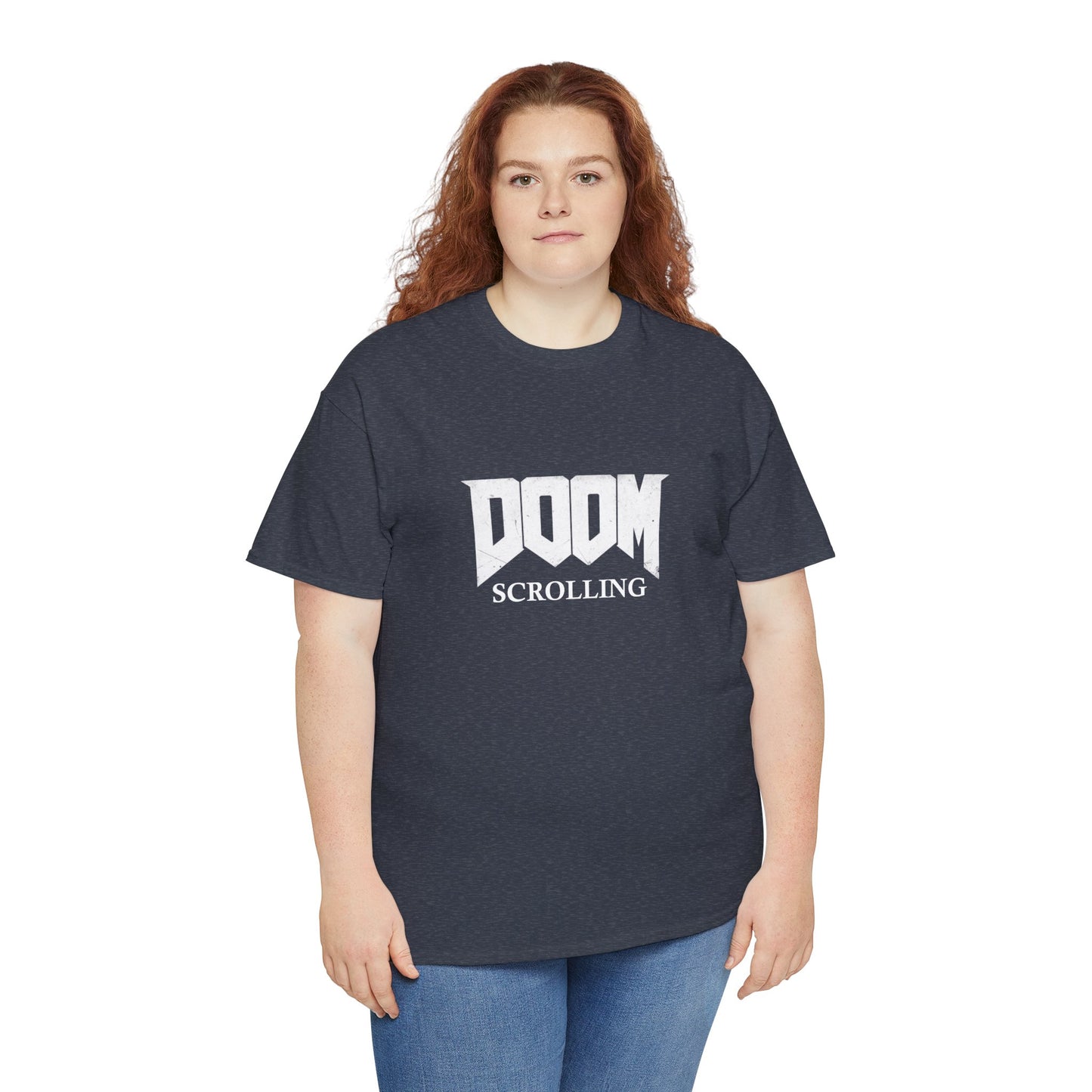 Doom Scrolling Heavy Cotton Crew Neck Tee