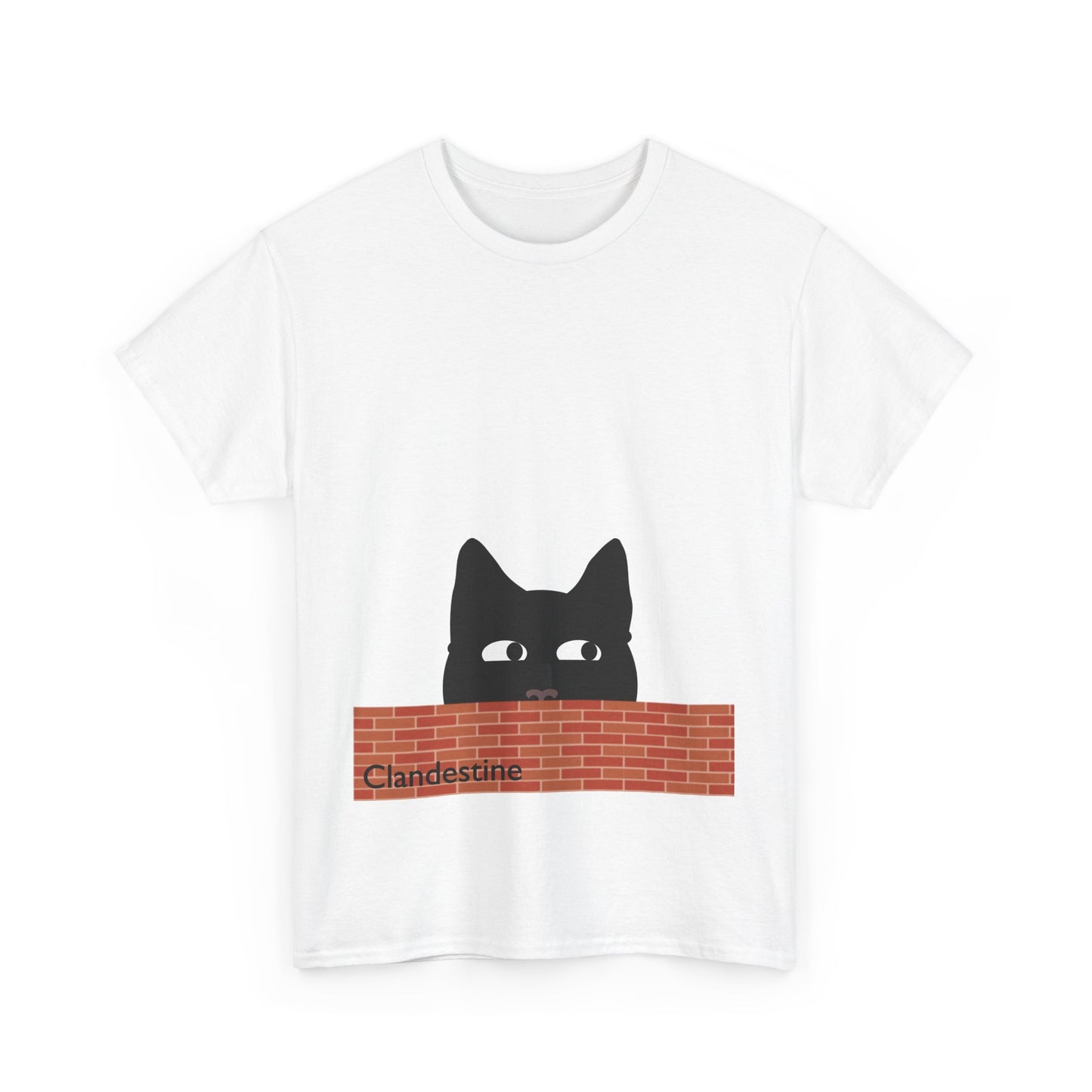 Clandestine Ca t Heavy Cotton Crew Neck Tee