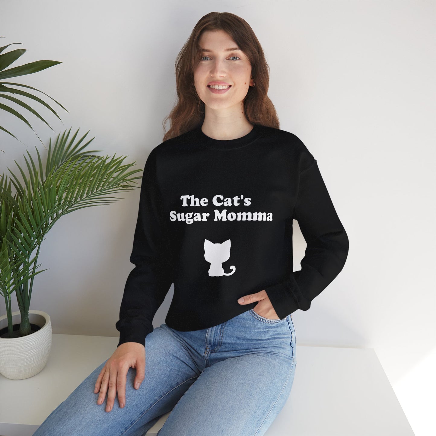 The Cat's Sugar Momma Crewneck Sweatshirt - Perfect for Cat Lovers