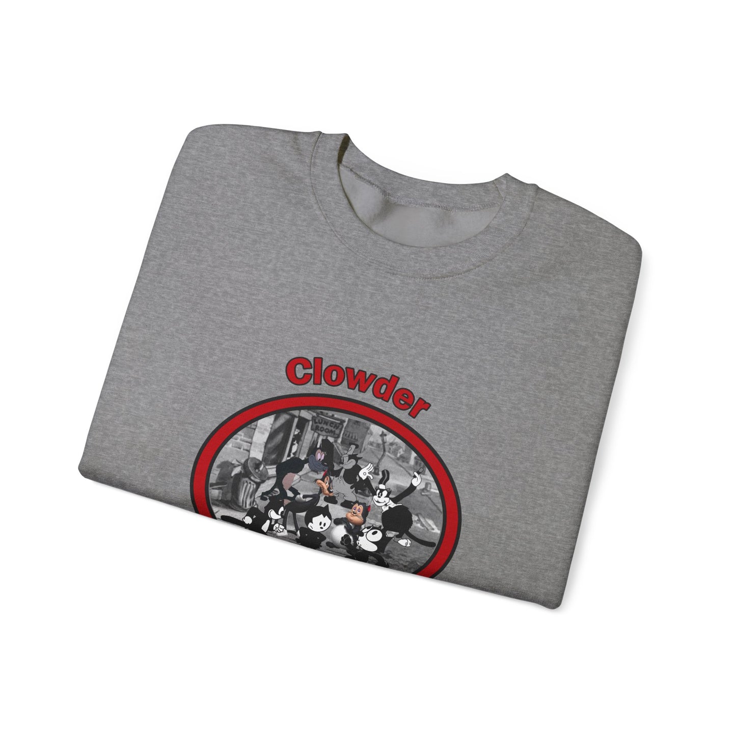 Clowder Crewneck Sweatshirt - Cozy Pullover with vintage design