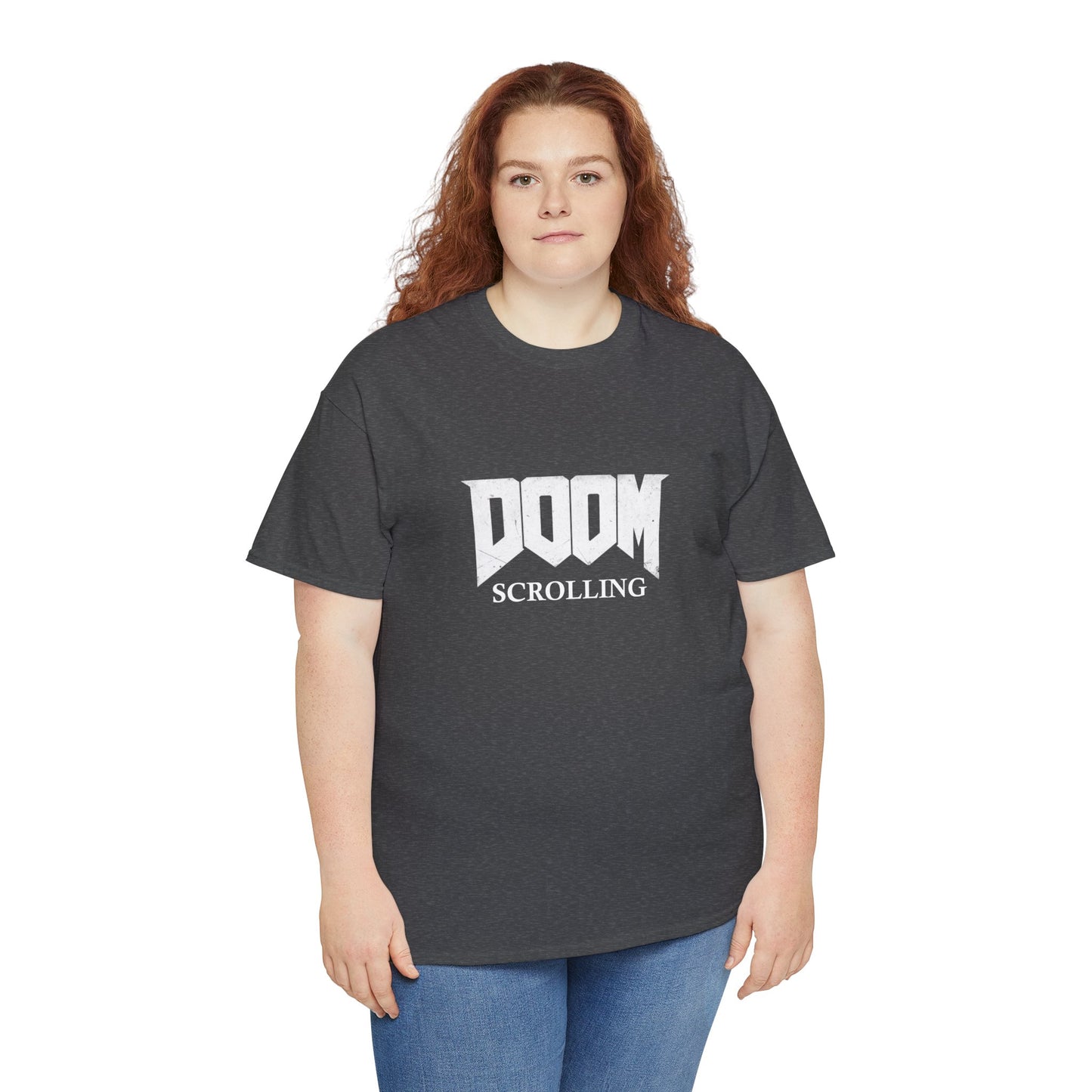 Doom Scrolling Heavy Cotton Crew Neck Tee