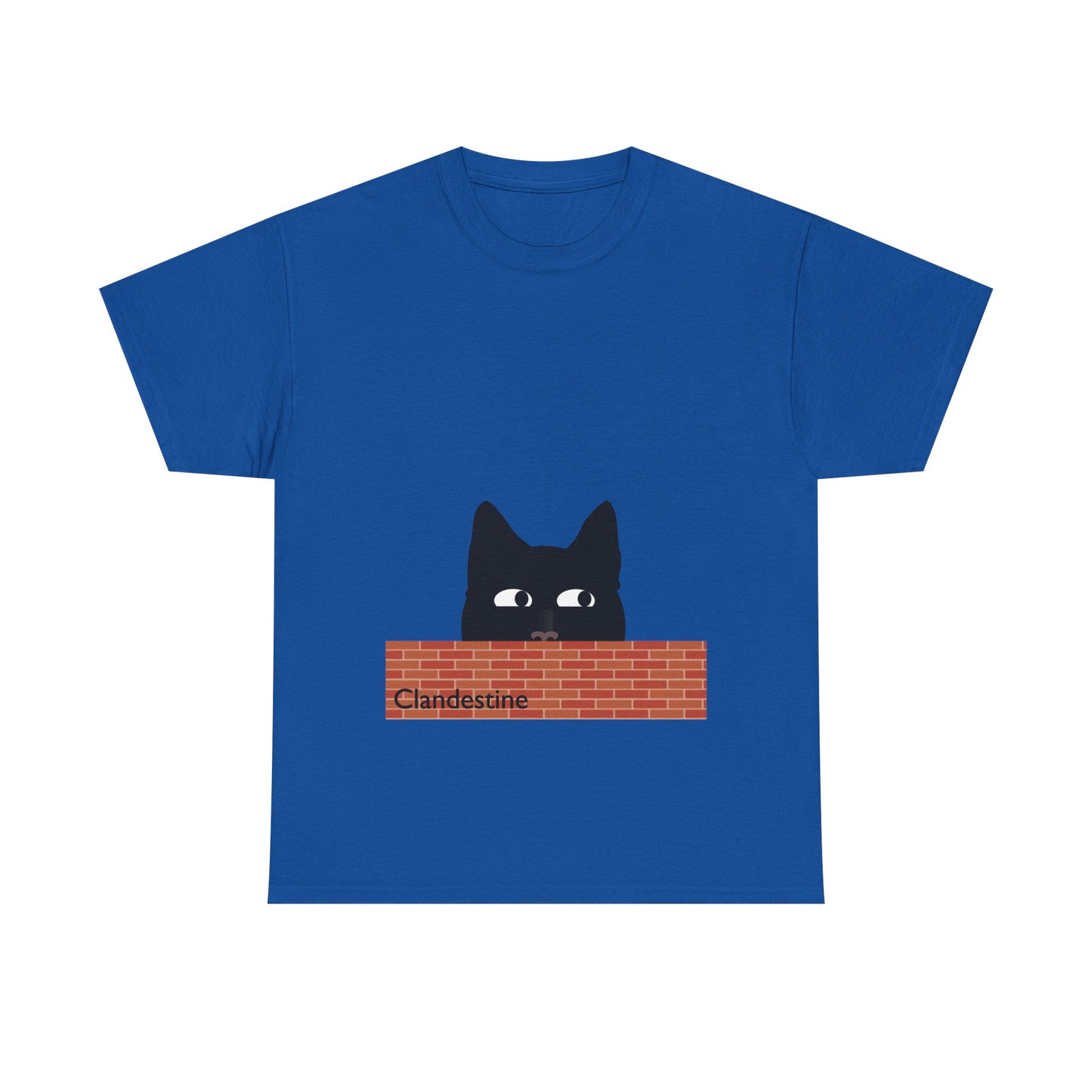 Clandestine Ca t Heavy Cotton Crew Neck Tee
