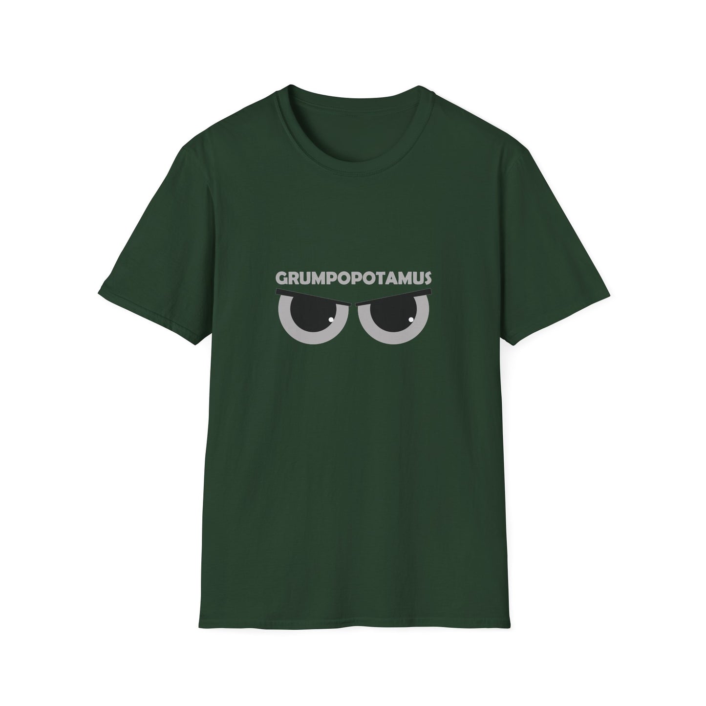 Grumpy Grumpopotamus Poly Blend Crew Neck T-Shirt
