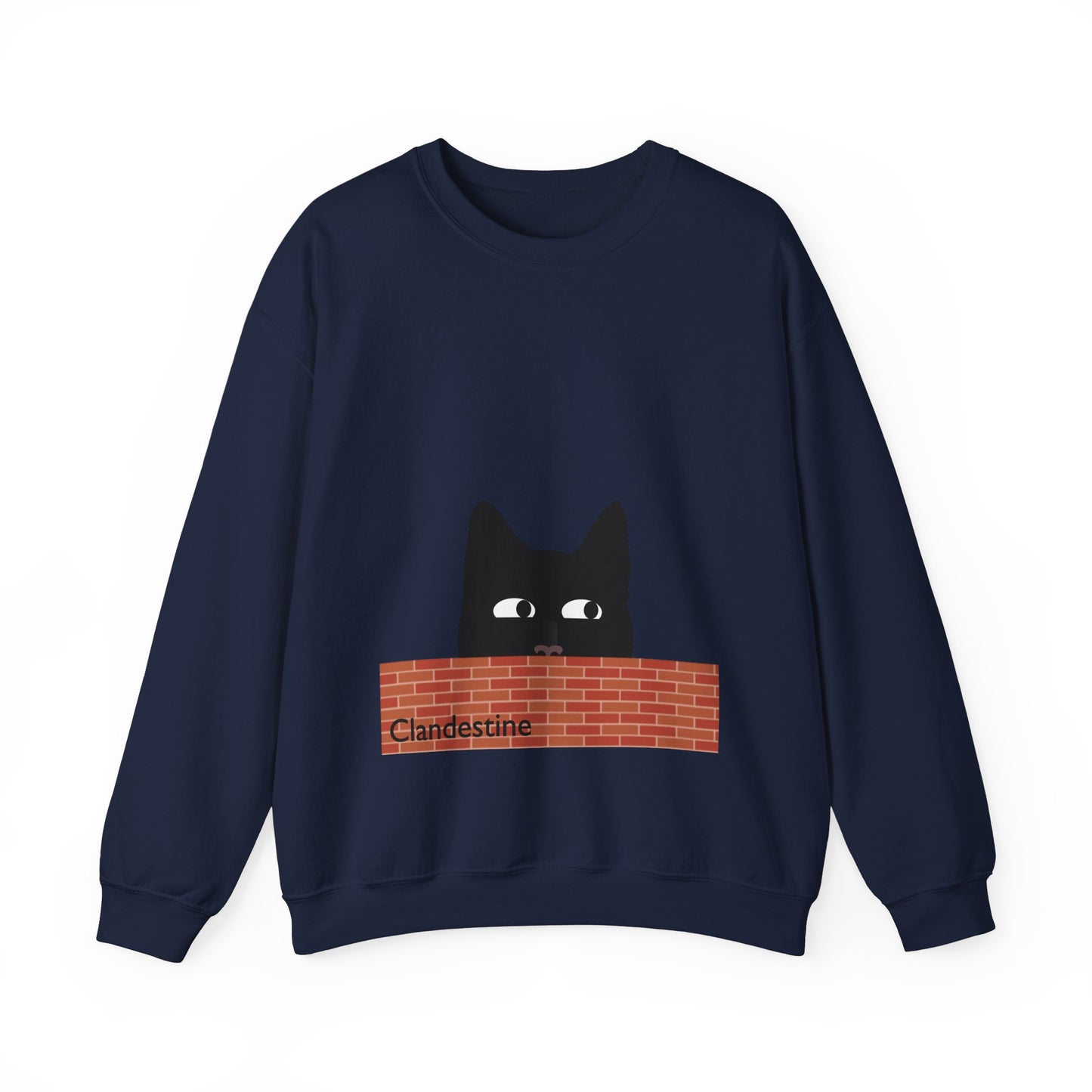 Clandestine Cat Crewneck Sweatshirt