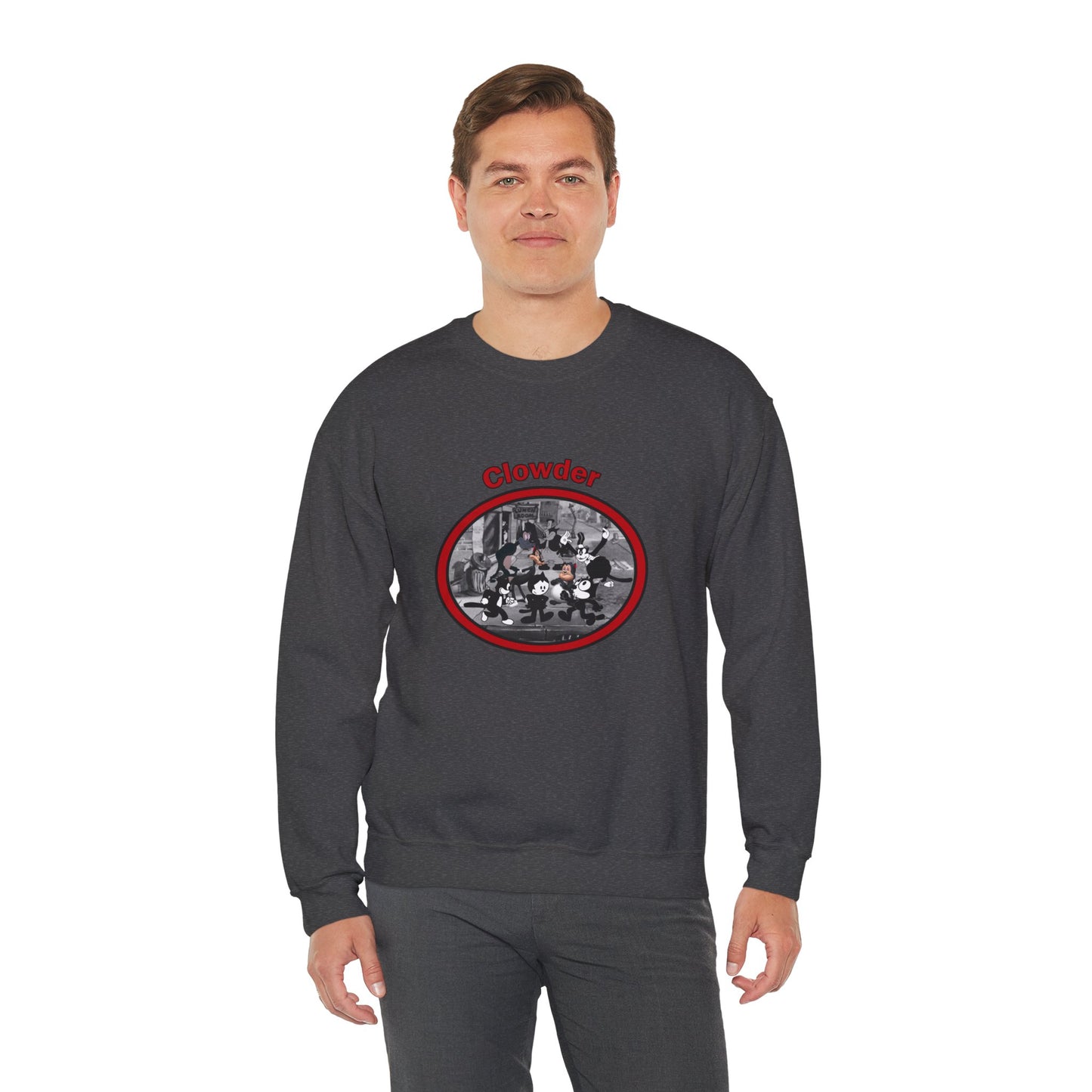 Clowder Crewneck Sweatshirt - Cozy Pullover with vintage design