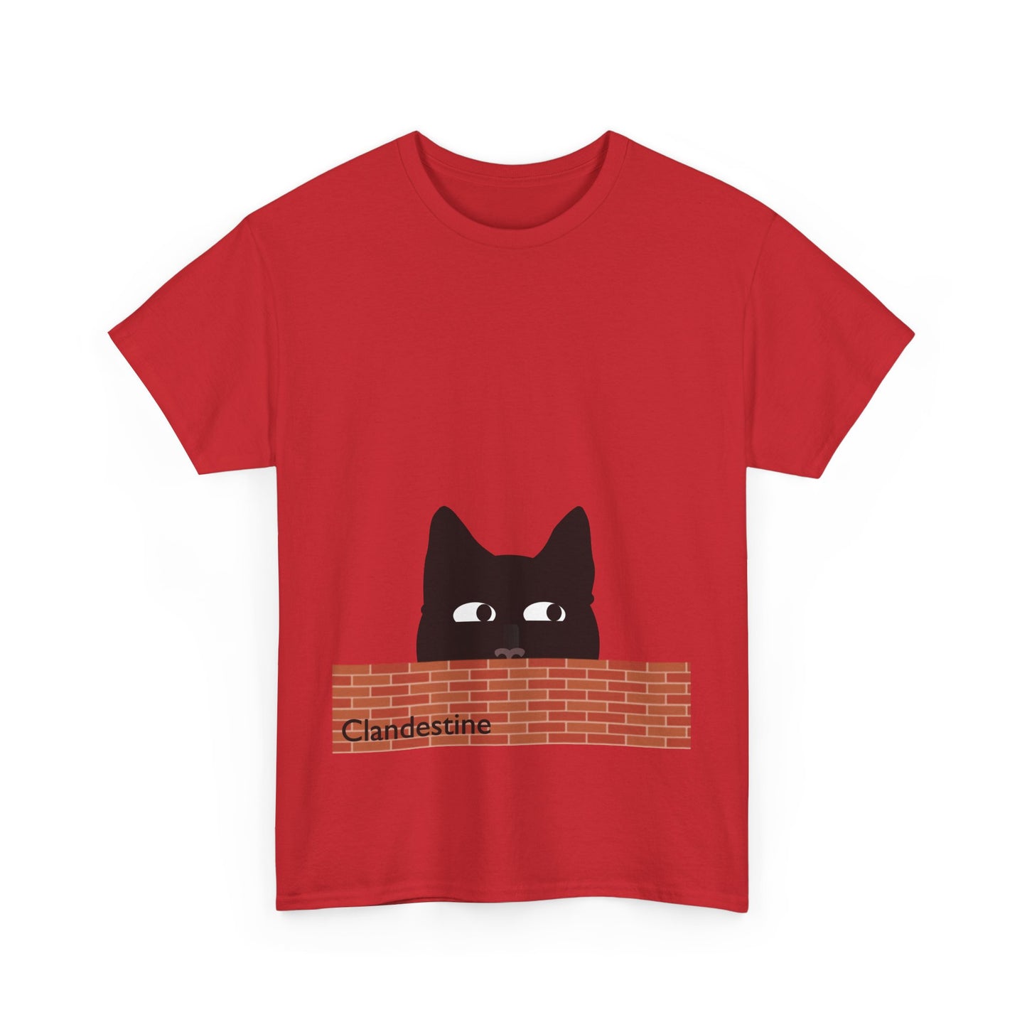 Clandestine Ca t Heavy Cotton Crew Neck Tee