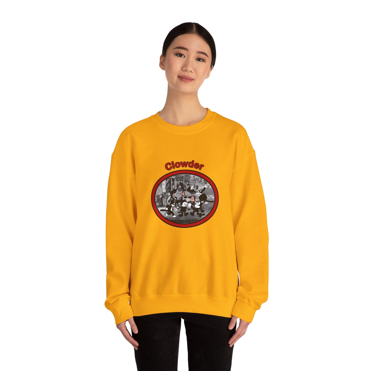 Clowder Crewneck Sweatshirt - Cozy Pullover with vintage design