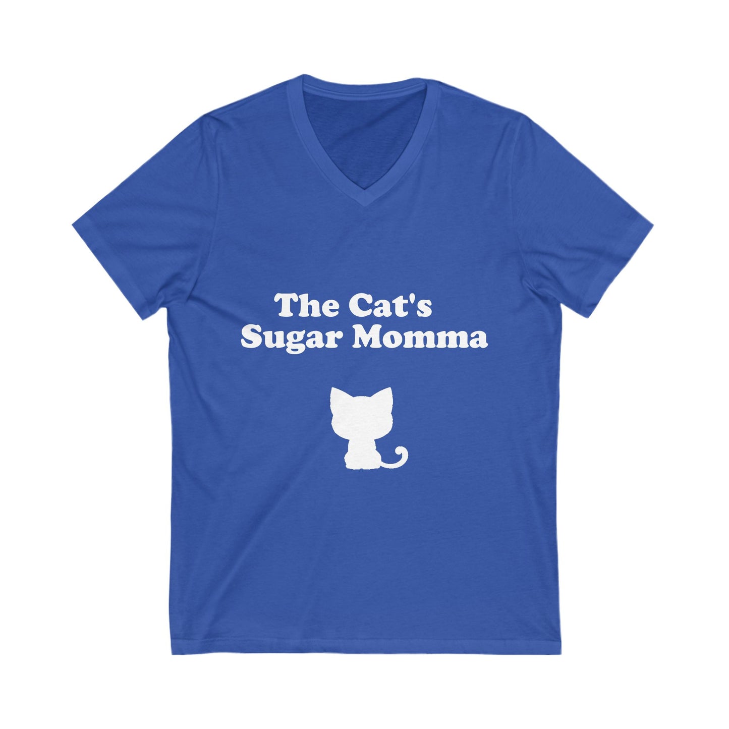 The Cat's Sugar Momma V-Neck Tee - Perfect Gift for Cat Lovers