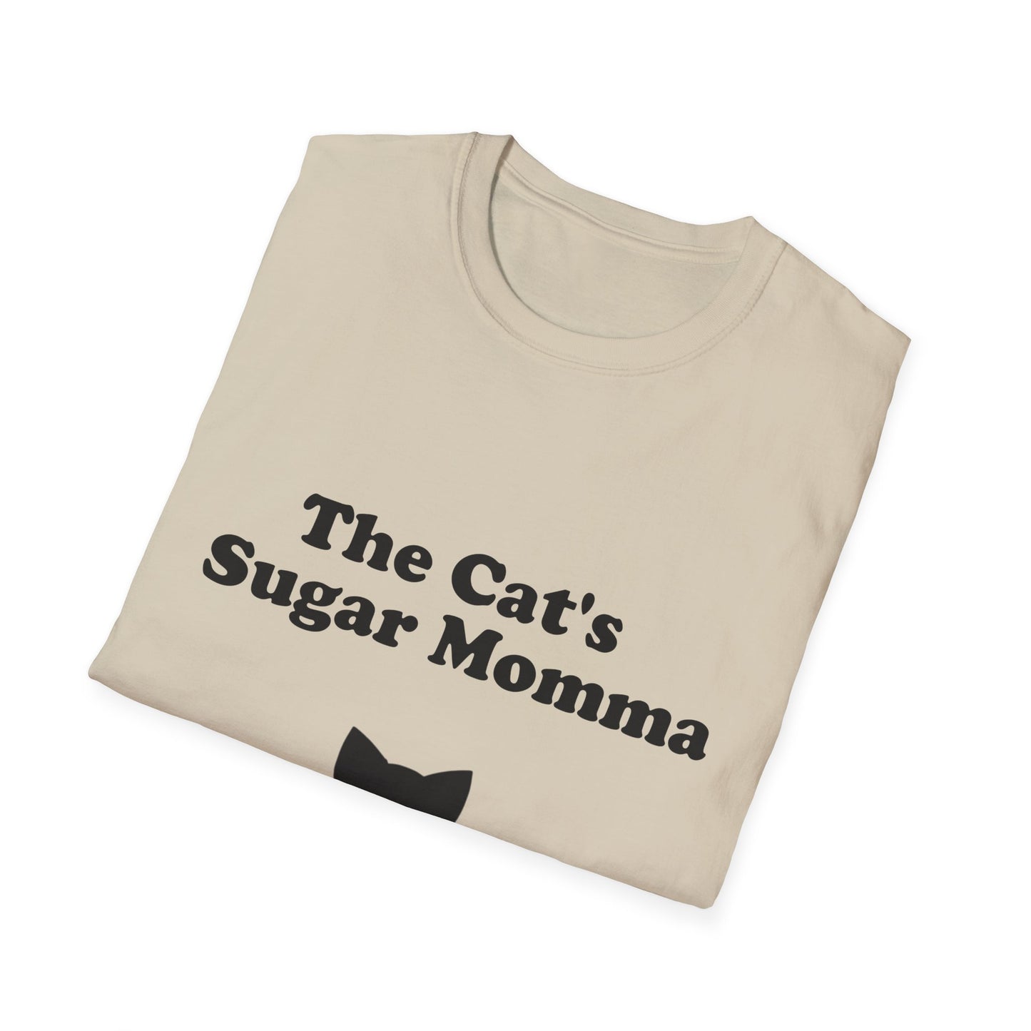 The Cat's Sugar Momma Poly Blend Crew Neck T-Shirt - Perfect for Cat Lovers