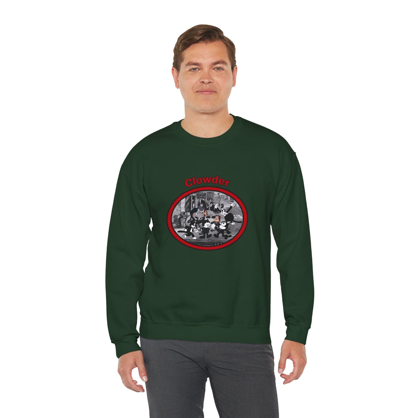 Clowder Crewneck Sweatshirt - Cozy Pullover with vintage design