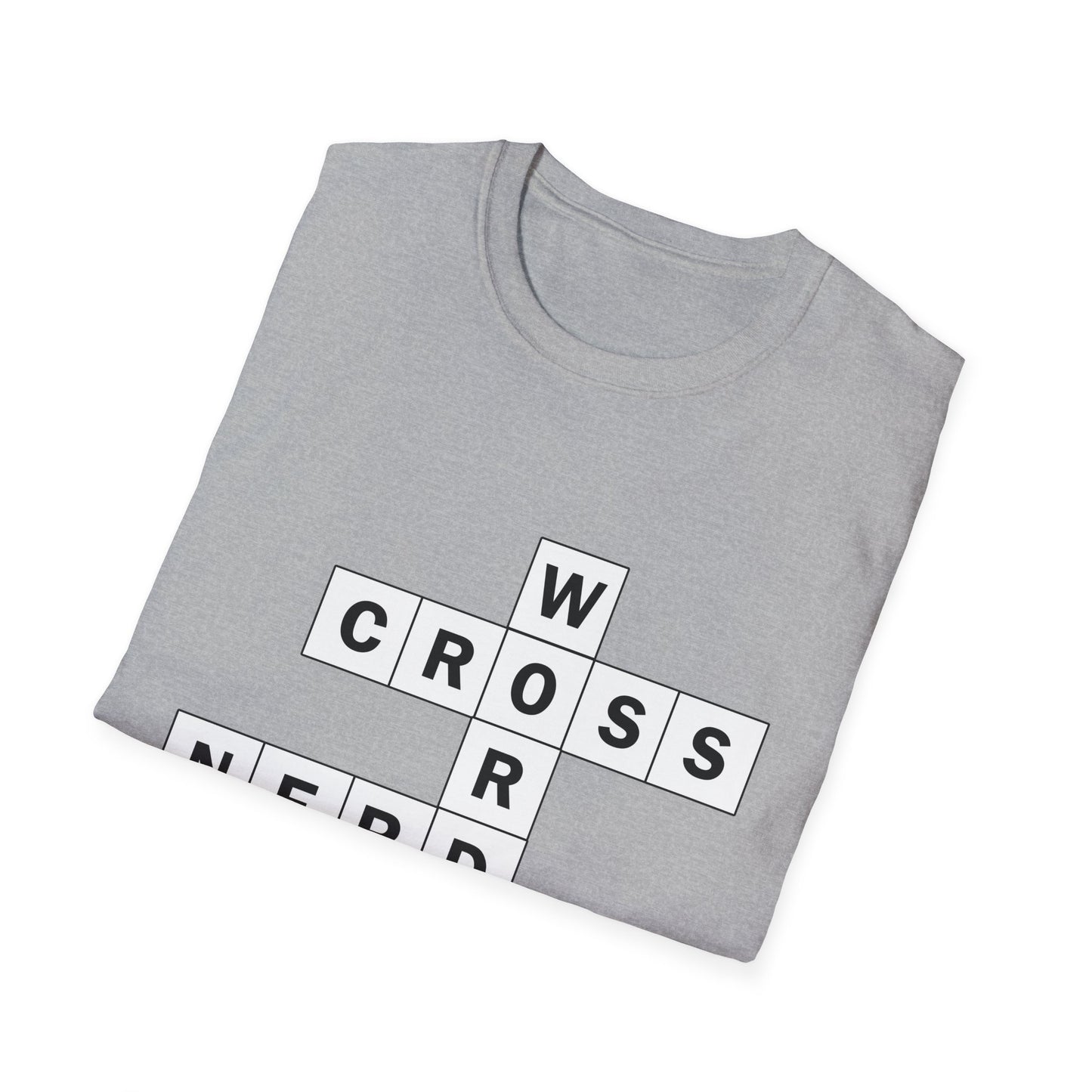 Crossword Nerd Poly Blend Crew Neck T-Shirt - Perfect for Word Game Lovers