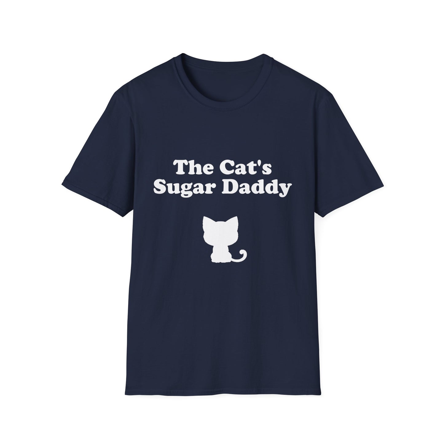 The Cat's Sugar Daddy Poly Blend Crew Neck T-Shirt - Cute Cat Lover Tee