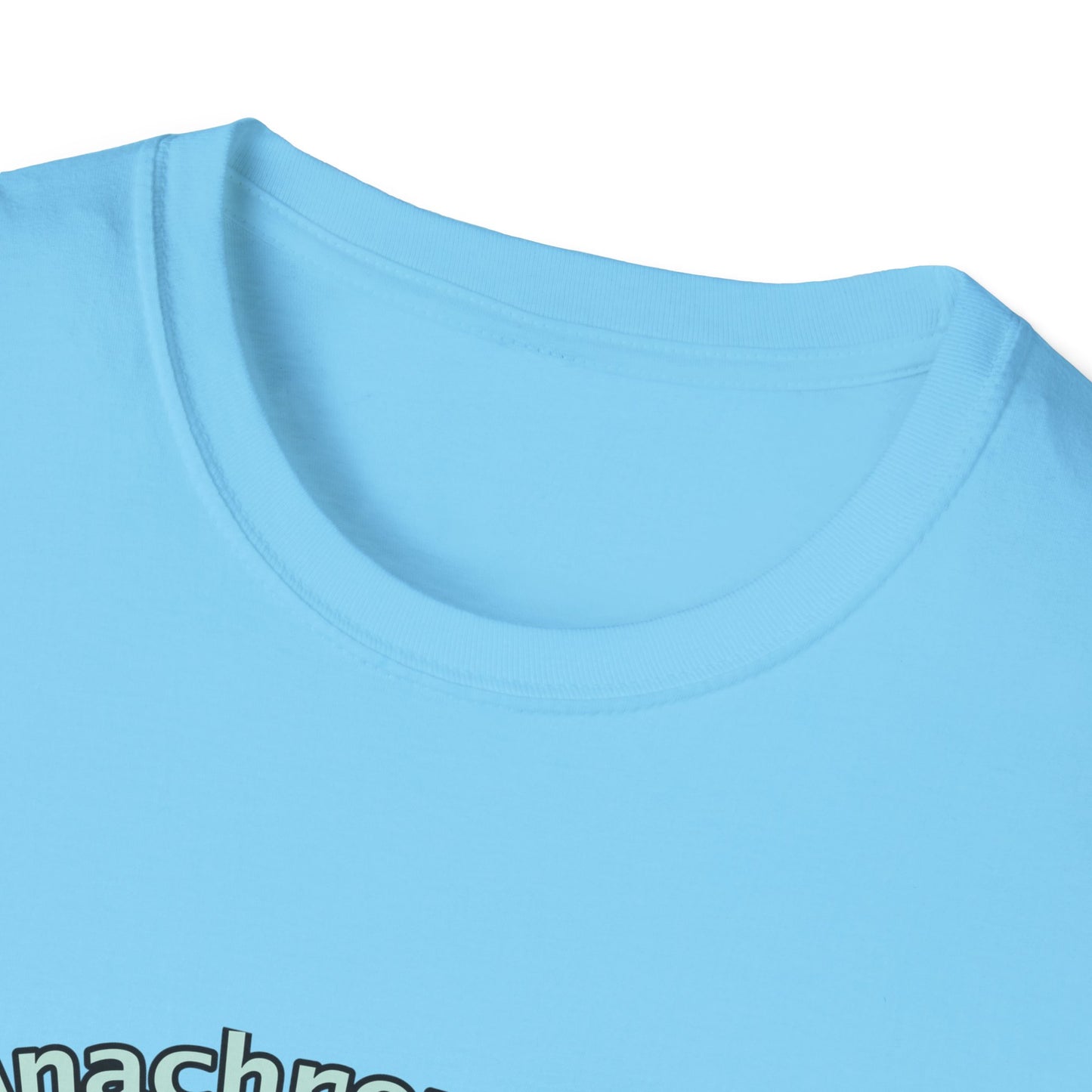 Anachronistic Retro Phone Graphic Poly Blend Crew Neck T-Shirt.