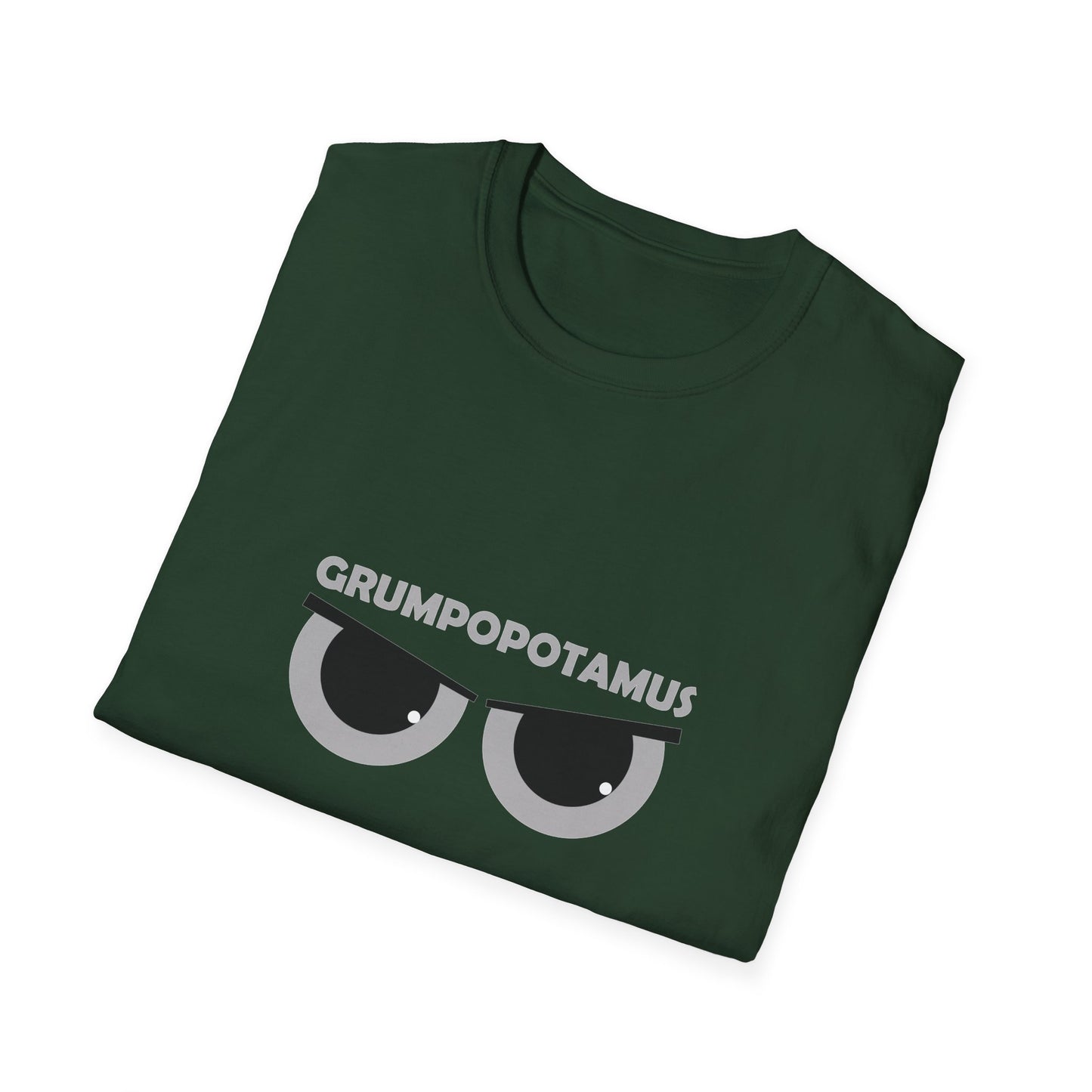 Grumpy Grumpopotamus Poly Blend Crew Neck T-Shirt