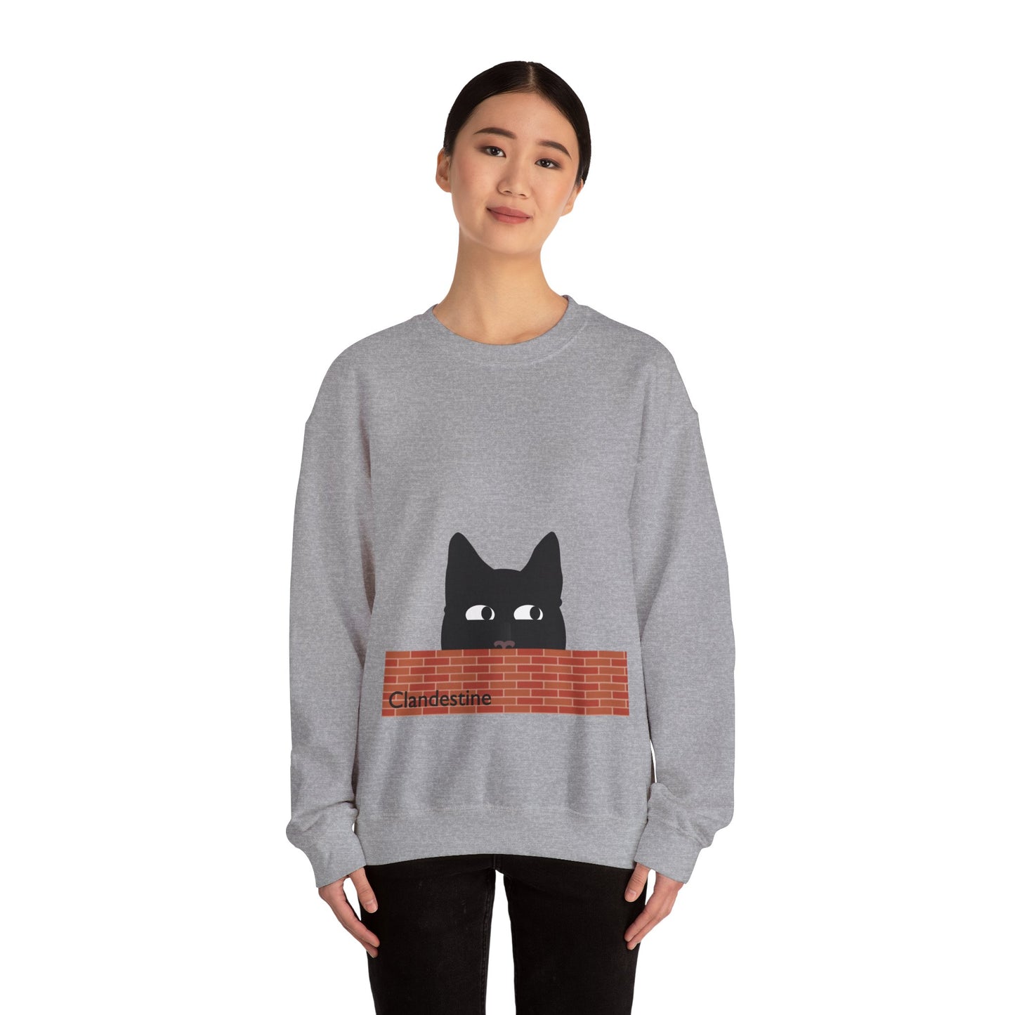Clandestine Cat Crewneck Sweatshirt