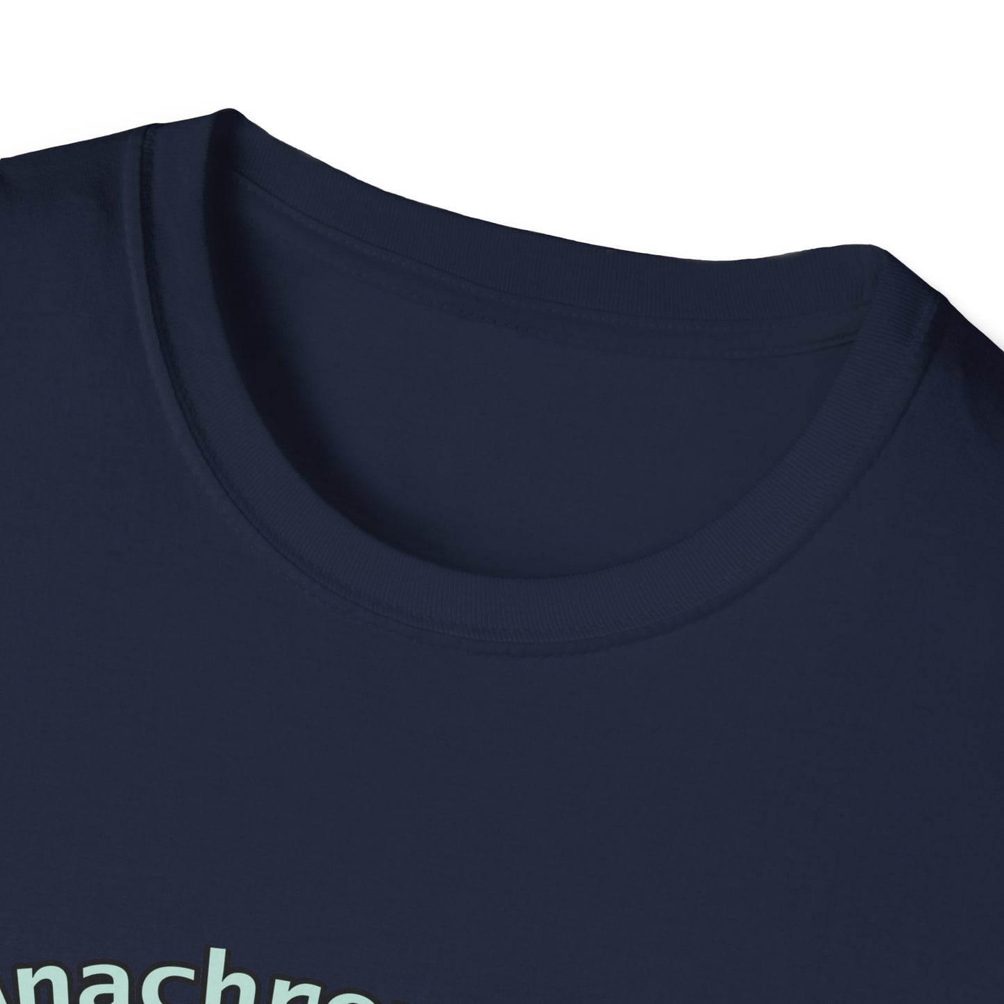 Anachronistic Retro Phone Graphic Poly Blend Crew Neck T-Shirt.