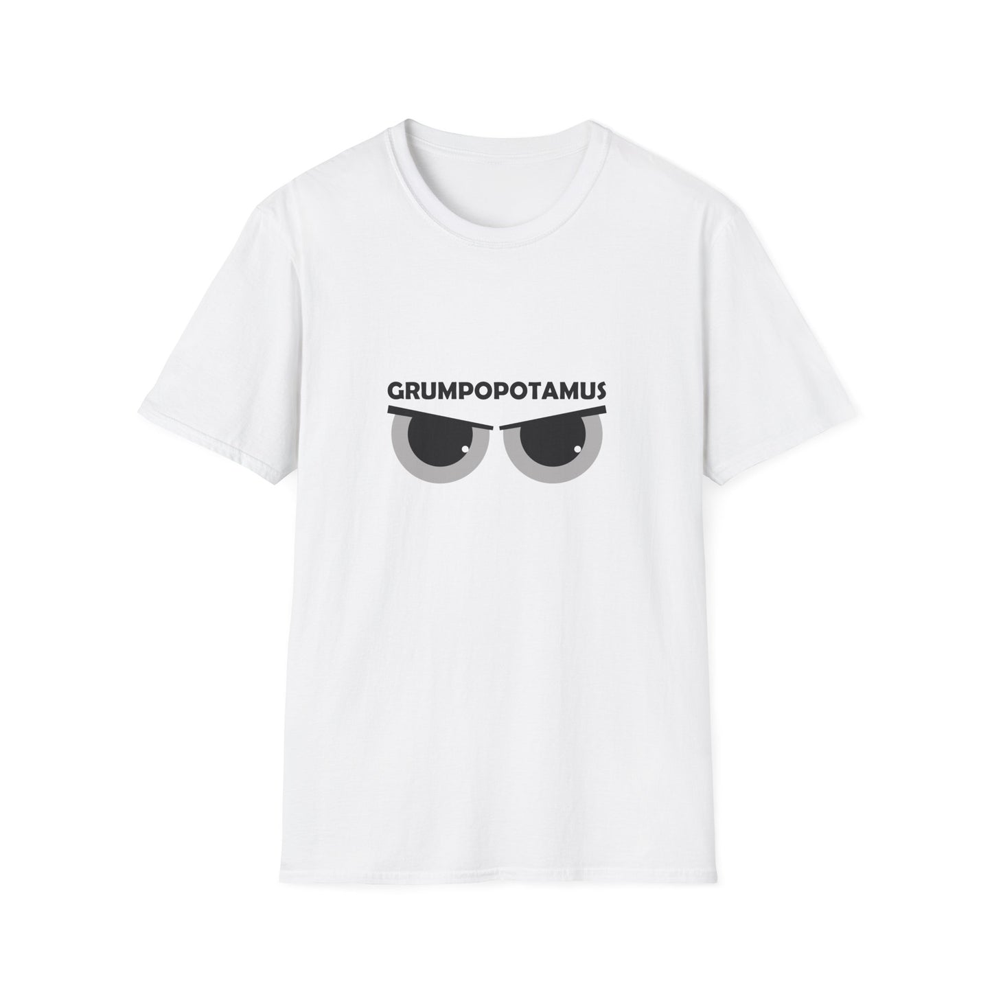 Grumpy Grumpopotamus Poly Blend Crew Neck T-Shirt