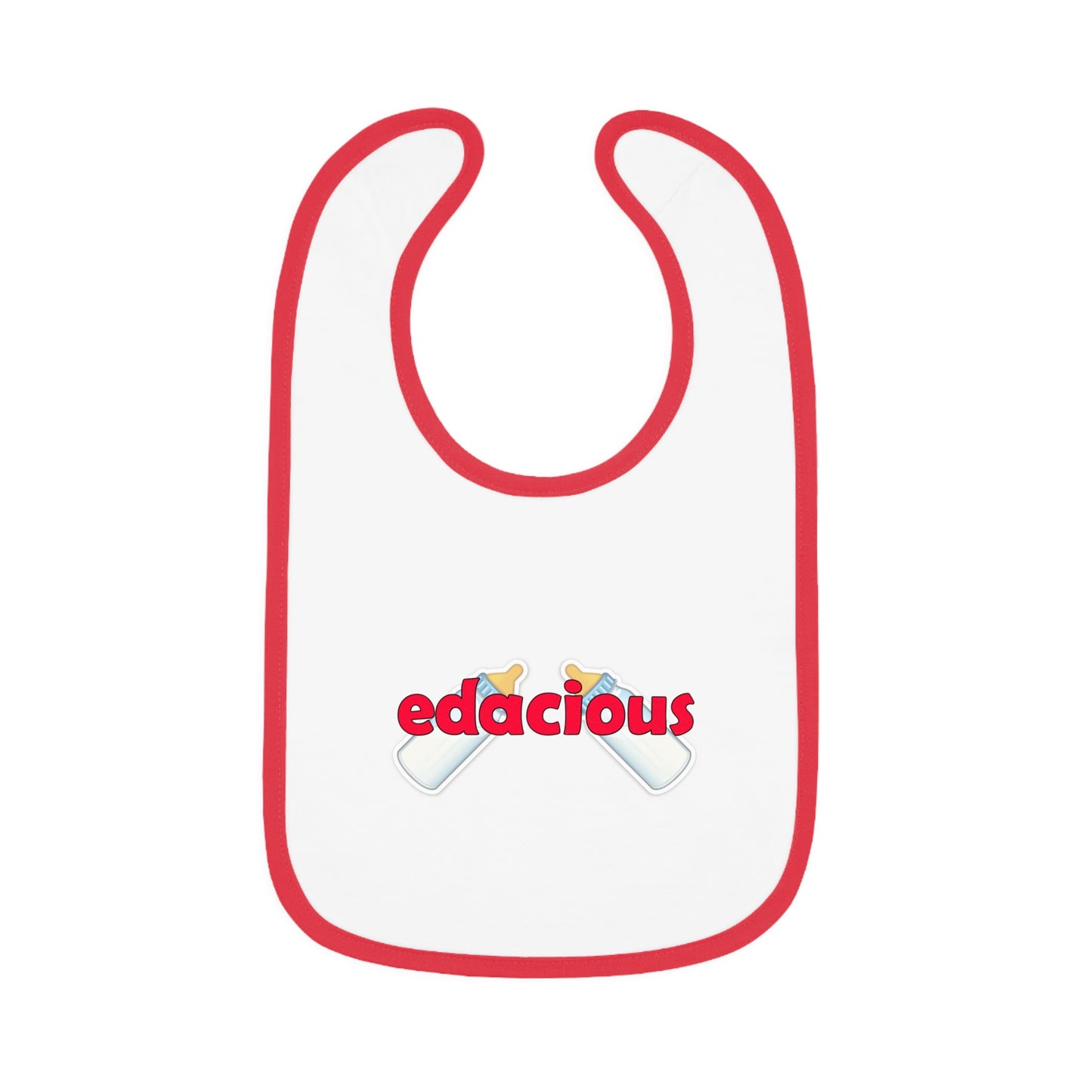 Edacious Baby Bib with Contrast Trim for Feeding Fun