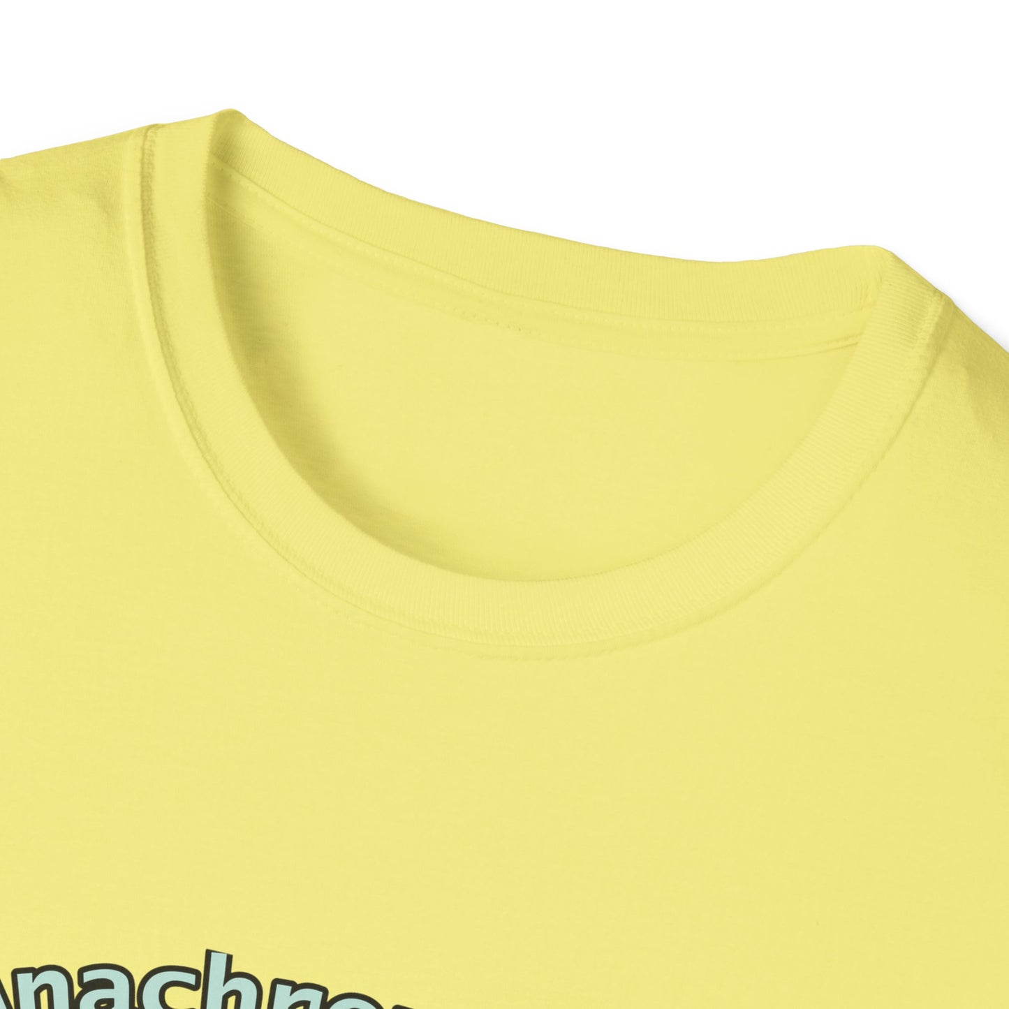 Anachronistic Retro Phone Graphic Poly Blend Crew Neck T-Shirt.