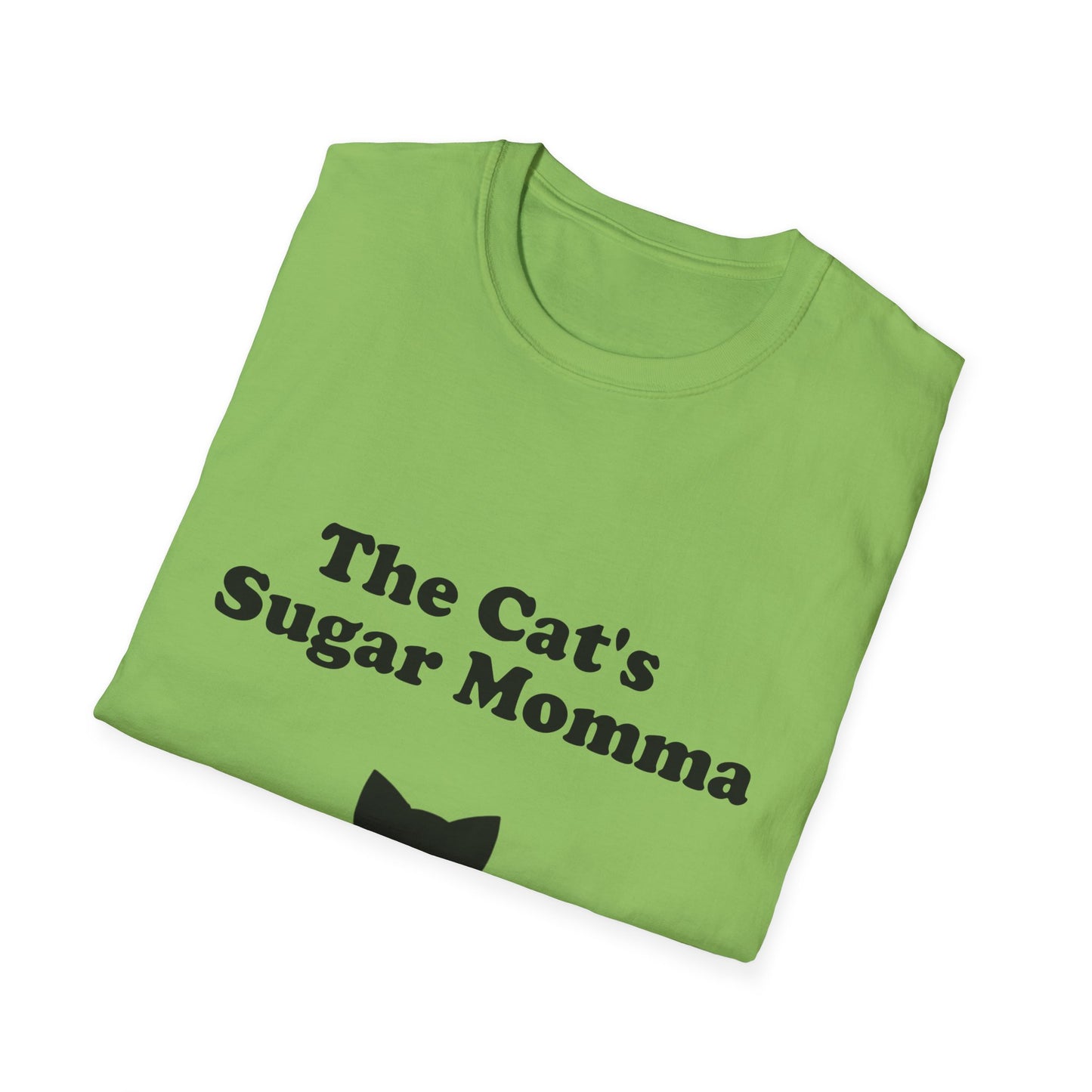 The Cat's Sugar Momma Poly Blend Crew Neck T-Shirt - Perfect for Cat Lovers
