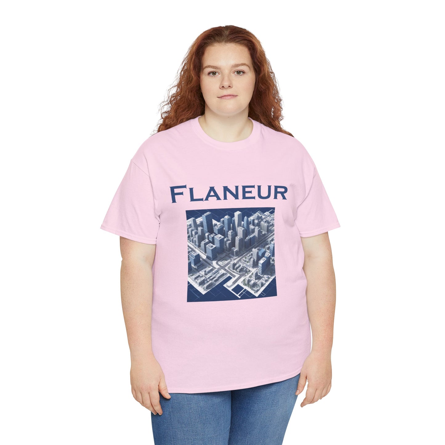 Flaneur Heavy Cotton Crew Neck Tee, Urban Exploration Design