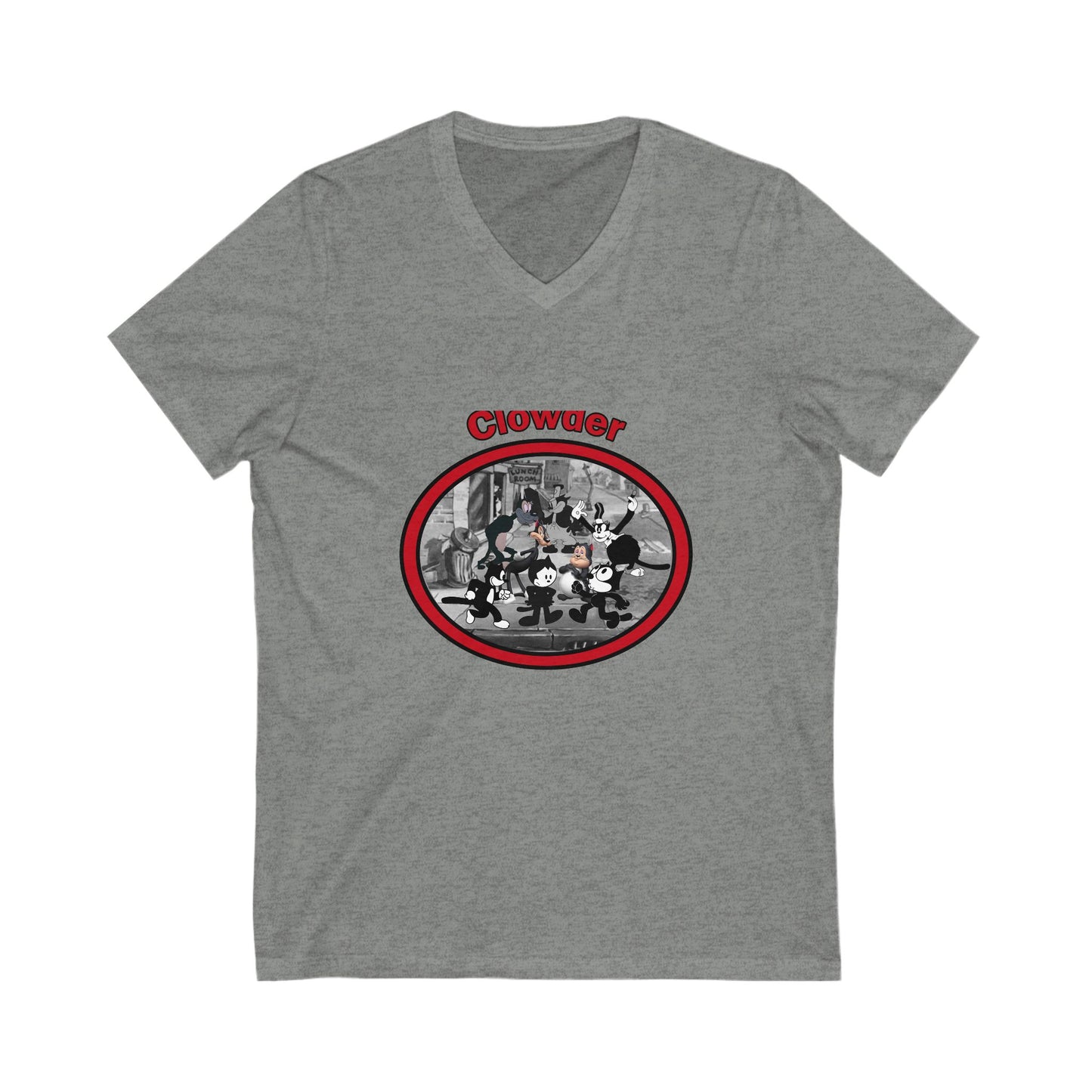 Clowder V-Neck T-Shirt - Fun Ca