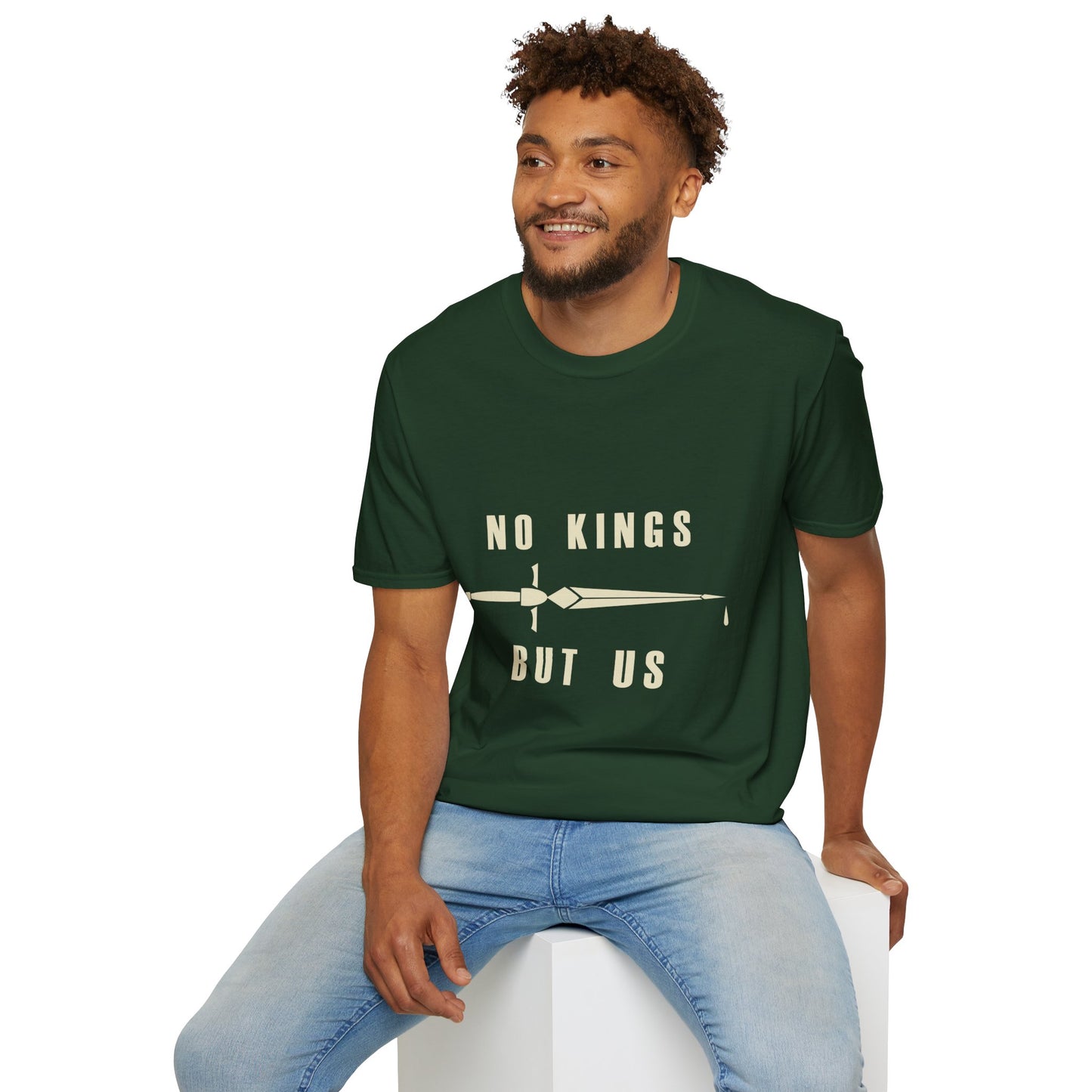 No Kings But Us Poly Blend Crew Neck T-Shirt