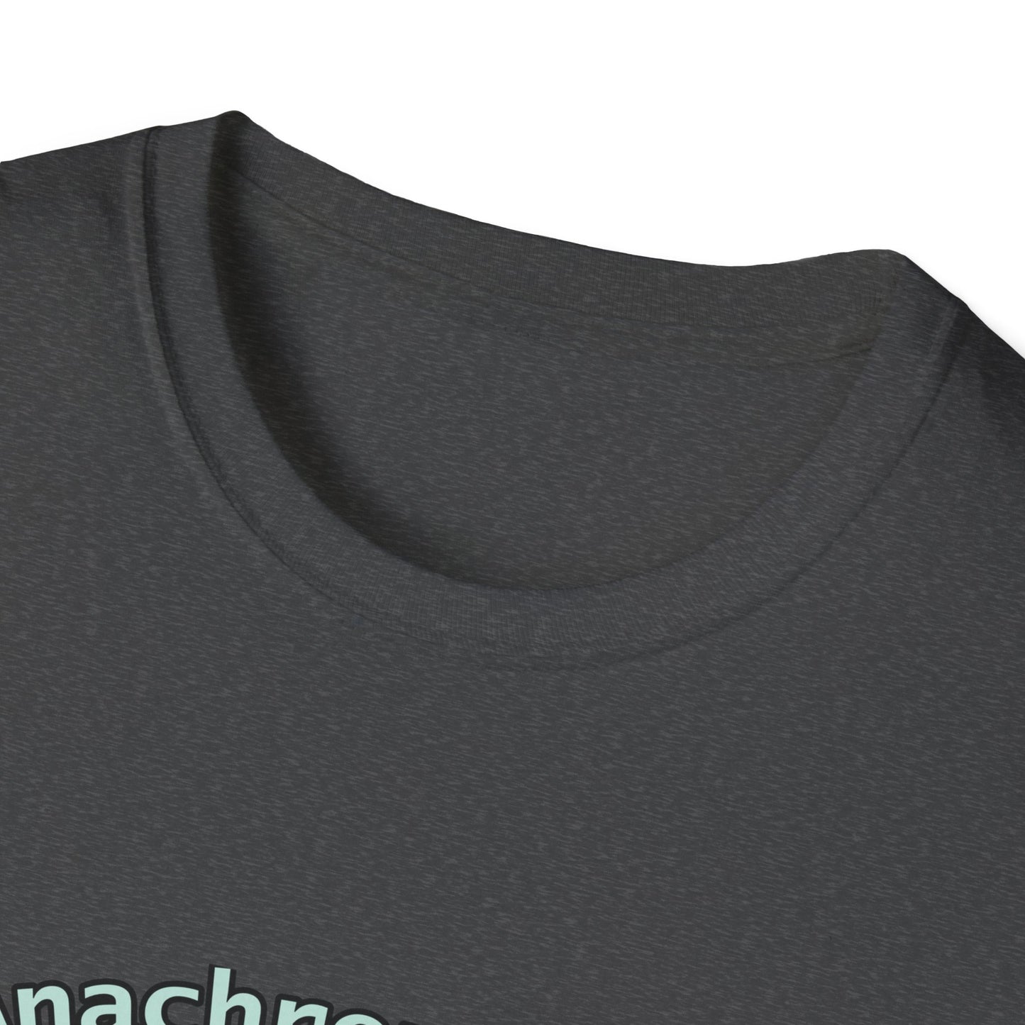 Anachronistic Retro Phone Graphic Poly Blend Crew Neck T-Shirt.