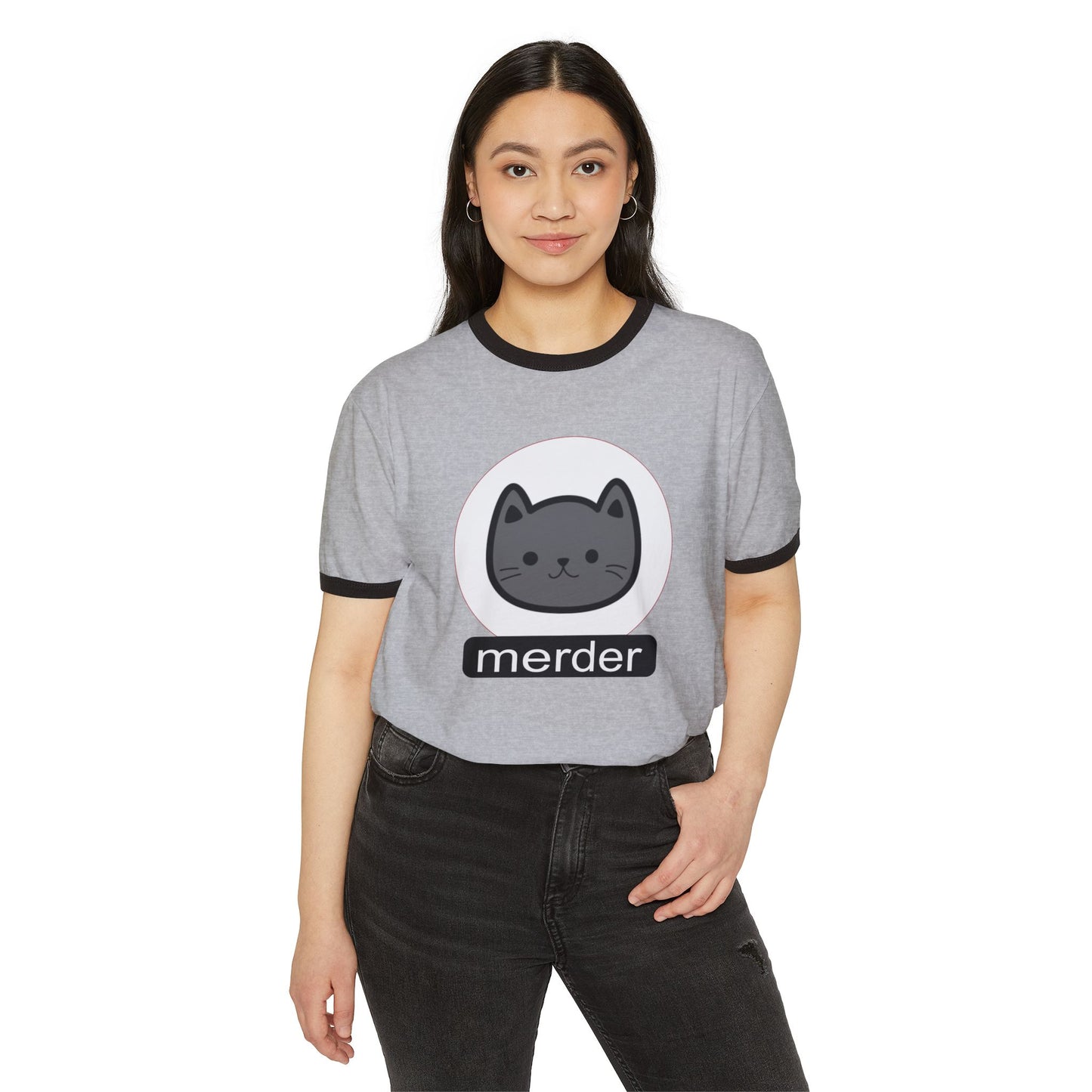 merder Cat, Cute Ringer T-Shirt
