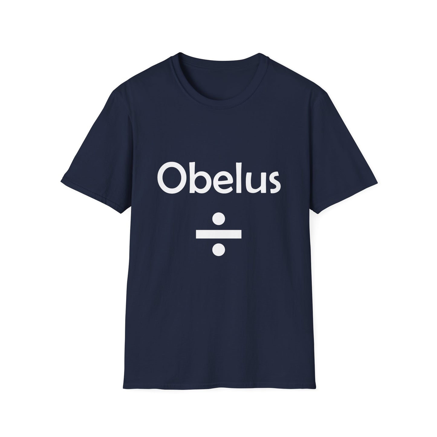 Obelus Poly Blend Crew Neck T-Shirt - Perfect for Math Lovers & Teachers