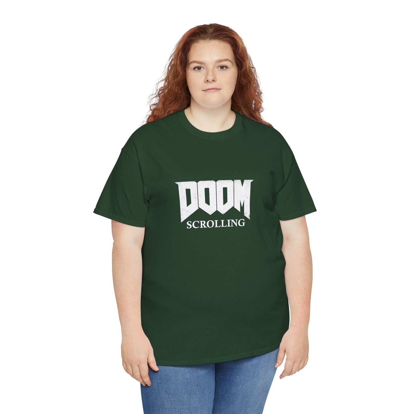 Doom Scrolling Heavy Cotton Crew Neck Tee