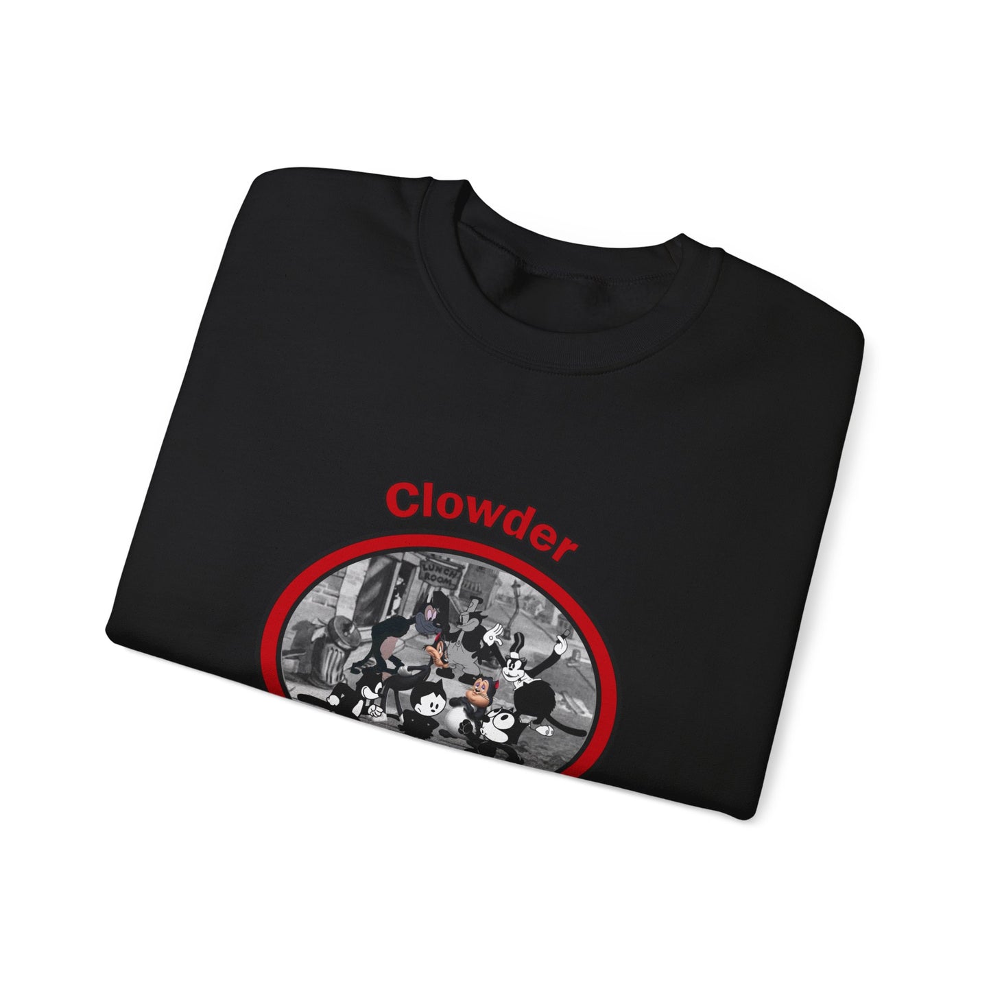 Clowder Crewneck Sweatshirt - Cozy Pullover with vintage design