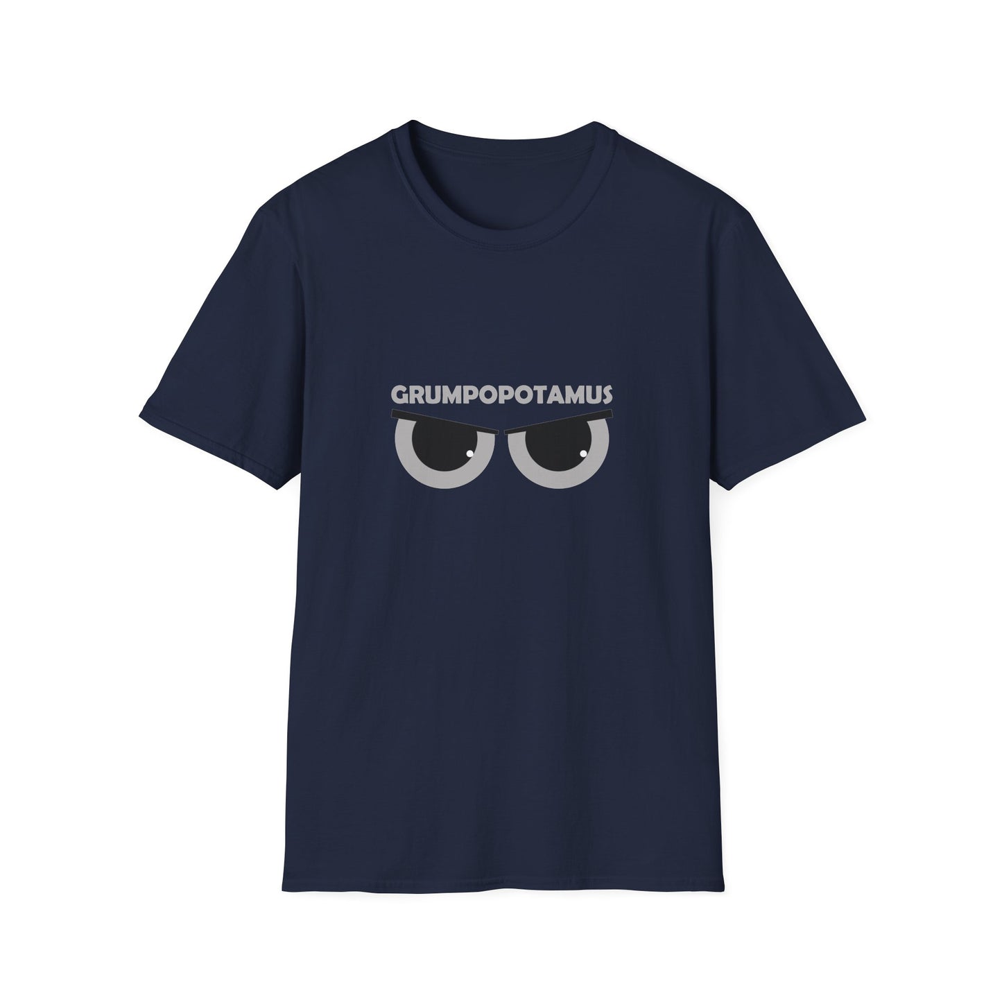 Grumpy Grumpopotamus Poly Blend Crew Neck T-Shirt