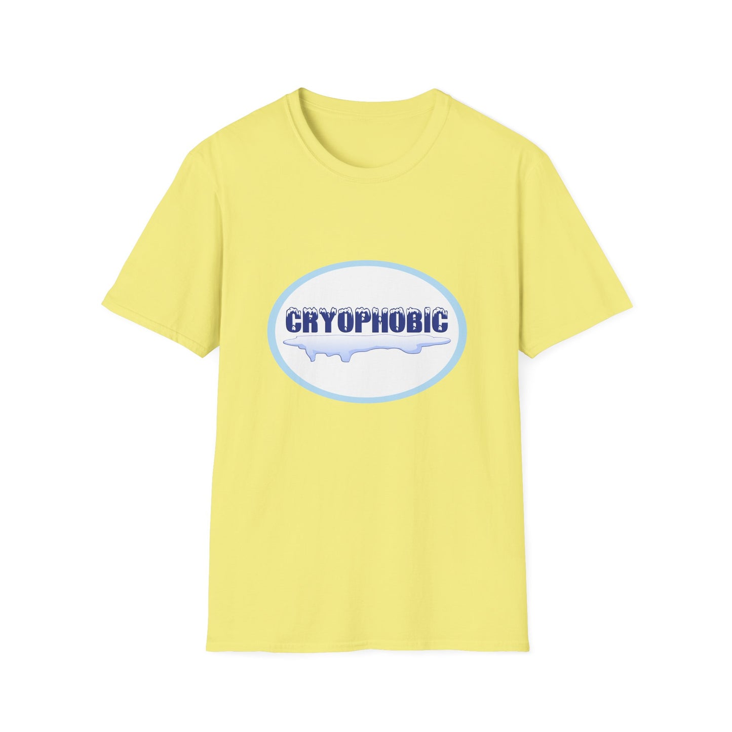 Cryophobic Poly Blend Crew Neck T-Shirt - Cool Graphic for Cold weather Haters