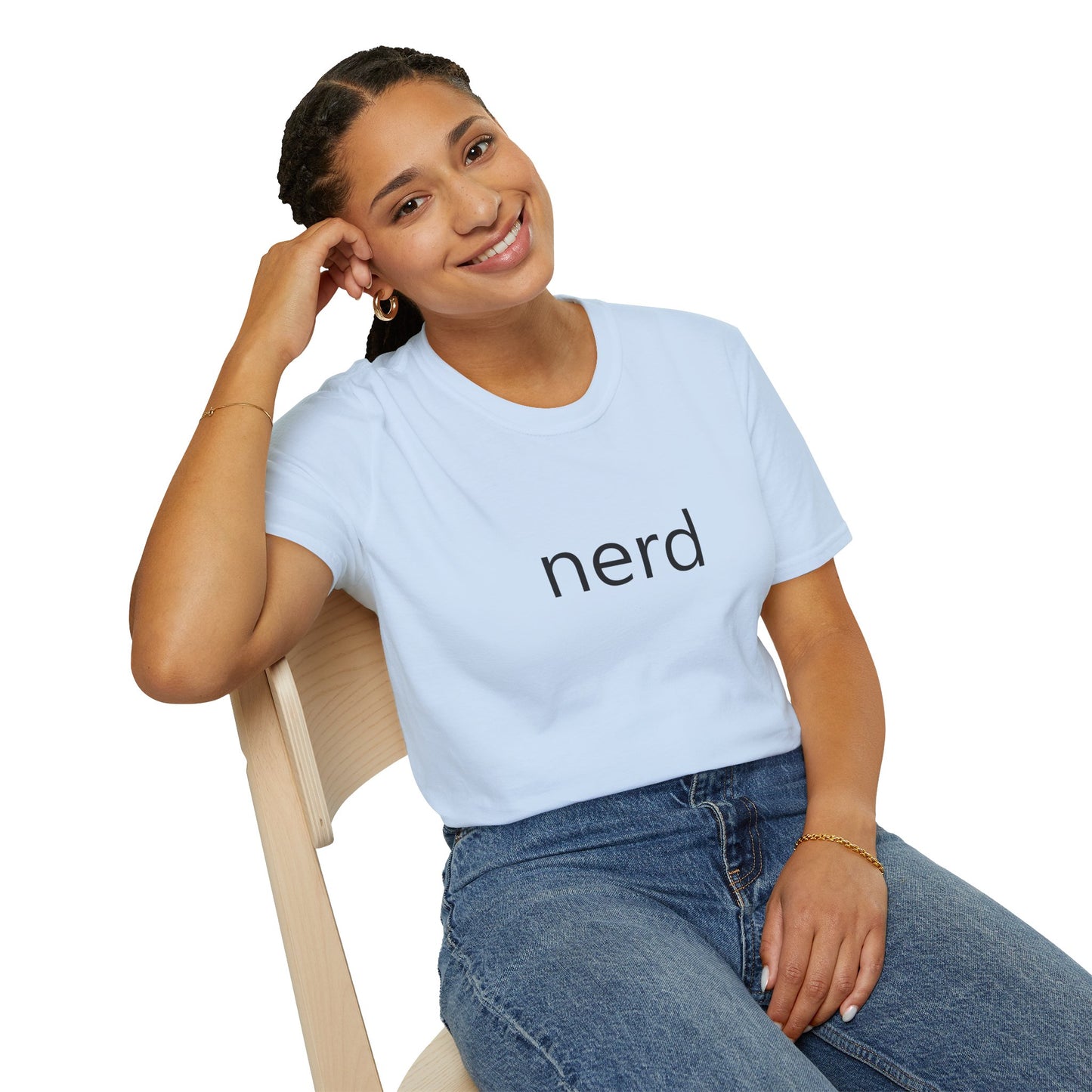 nerd Poly Blend Crew Neck T-Shirt