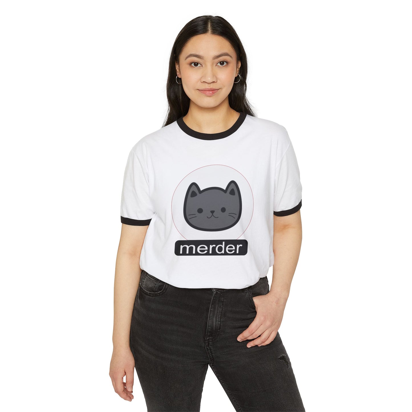 merder Cat, Cute Ringer T-Shirt