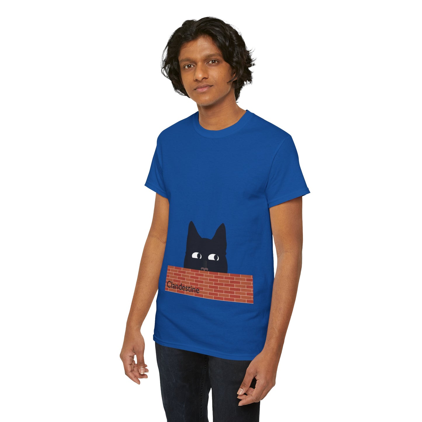 Clandestine Ca t Heavy Cotton Crew Neck Tee
