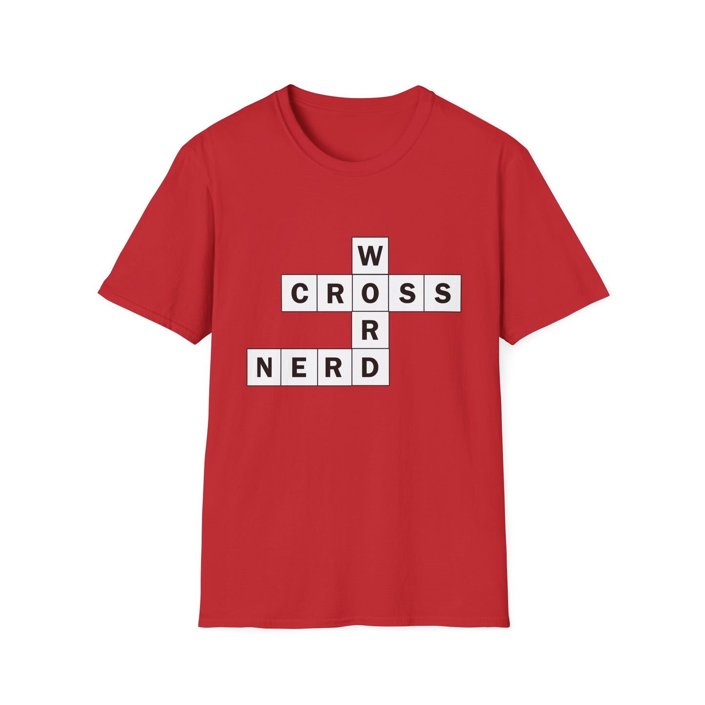 Crossword Nerd Poly Blend Crew Neck T-Shirt - Perfect for Word Game Lovers