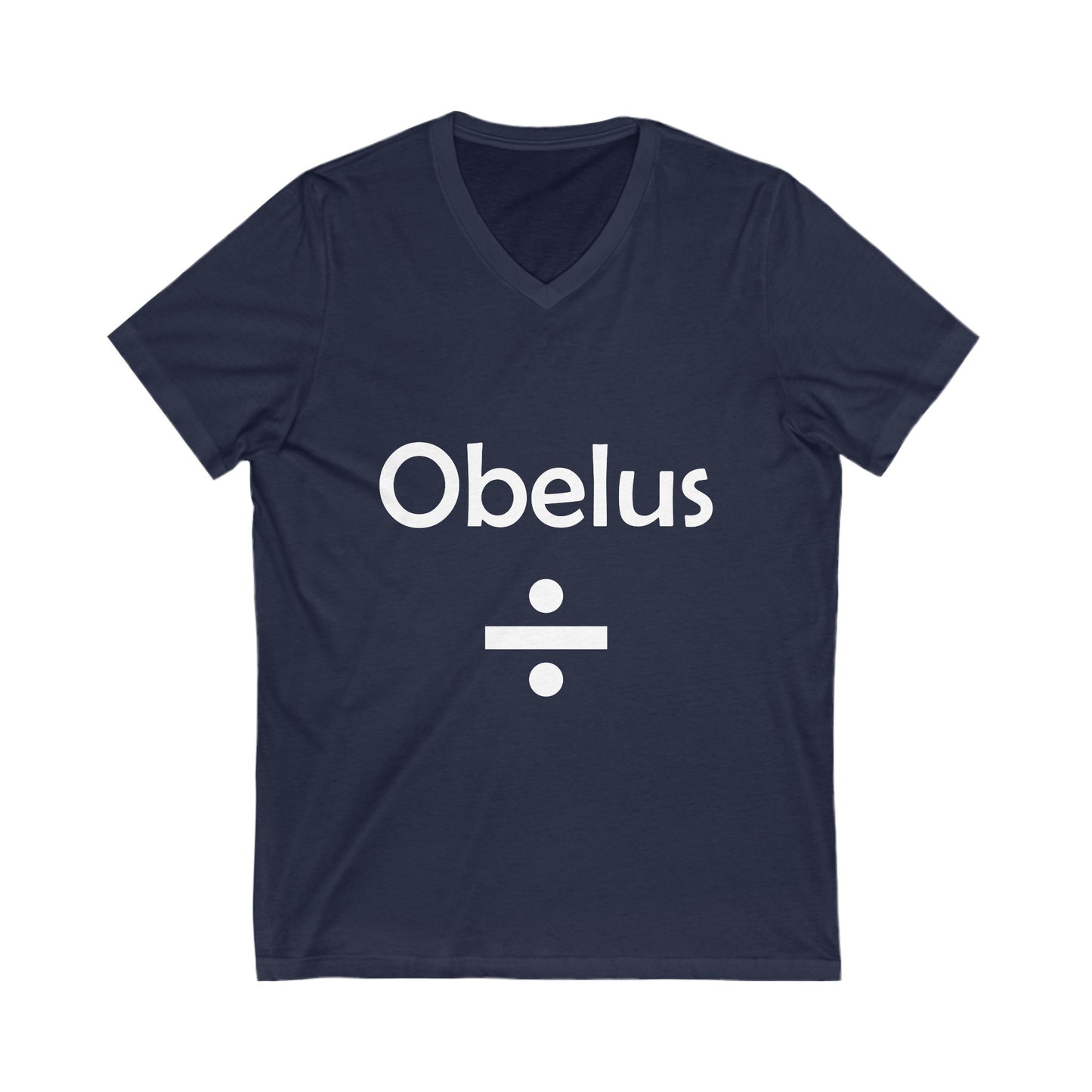 Obelus V-Neck Tee - Perfect for Math Lovers and Teachers