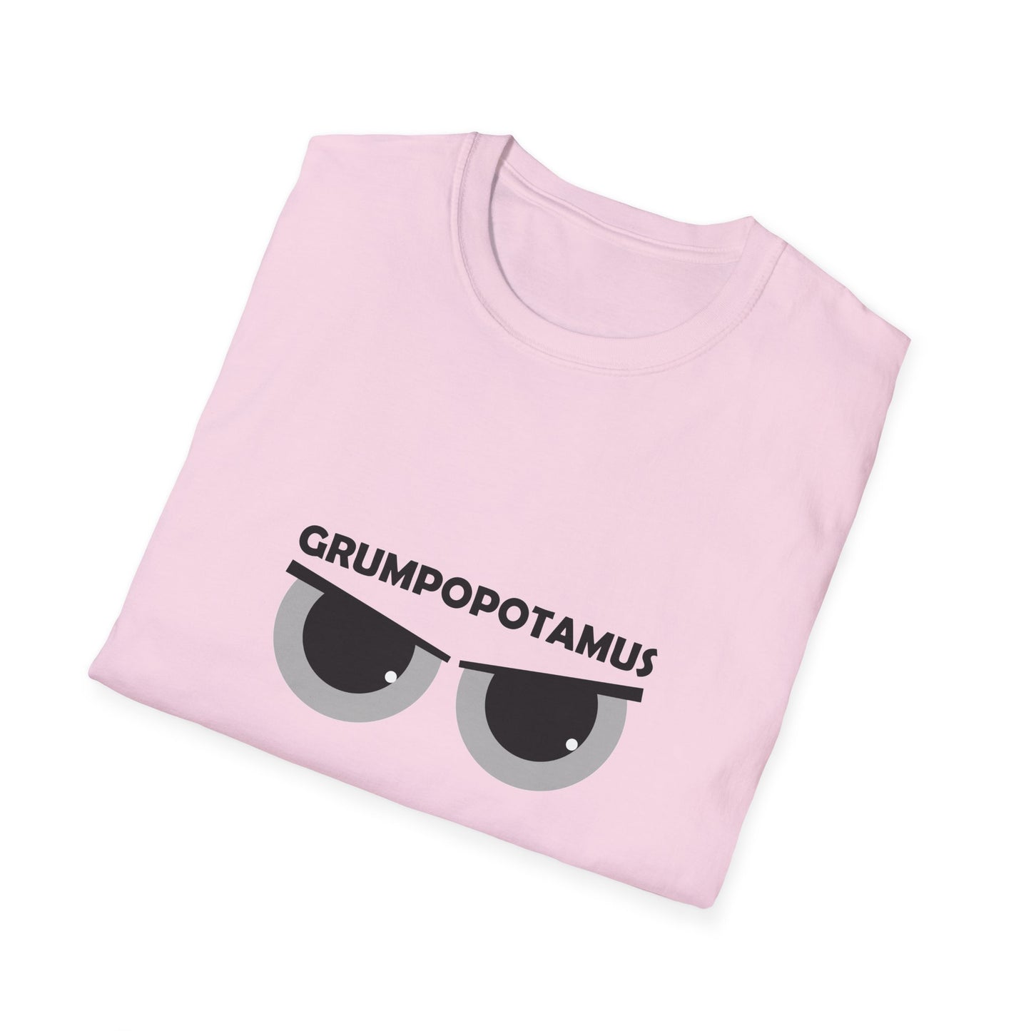 Grumpy Grumpopotamus Poly Blend Crew Neck T-Shirt