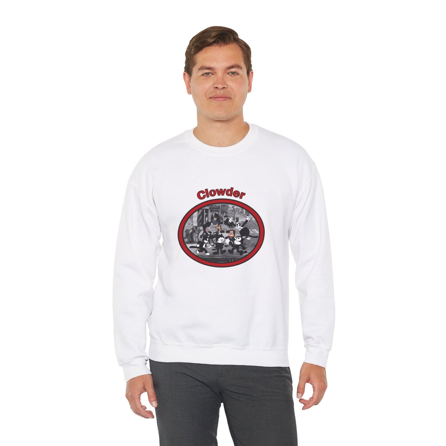 Clowder Crewneck Sweatshirt - Cozy Pullover with vintage design
